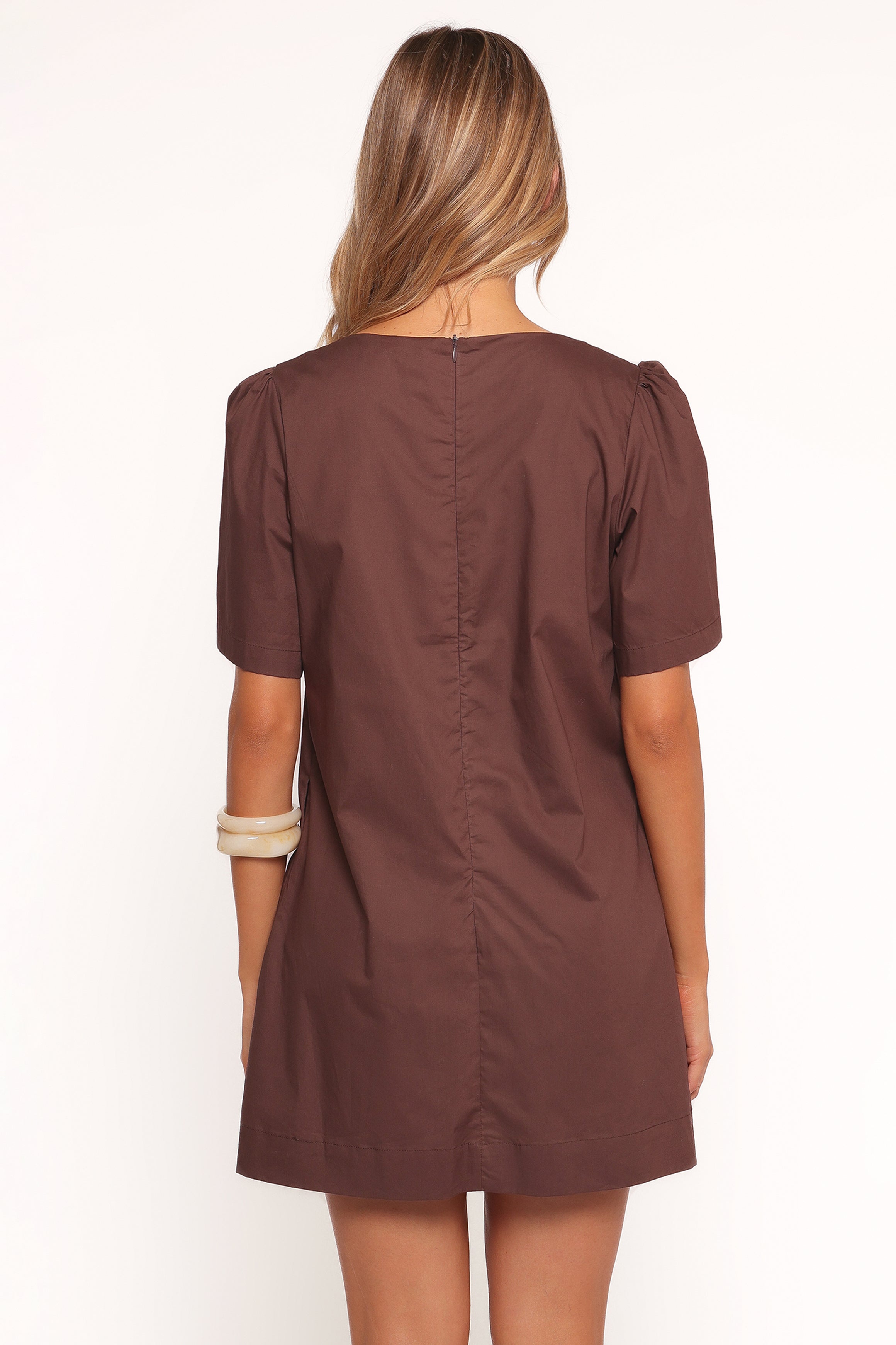 Lirael Mini Dress - Espresso-Ladys Street