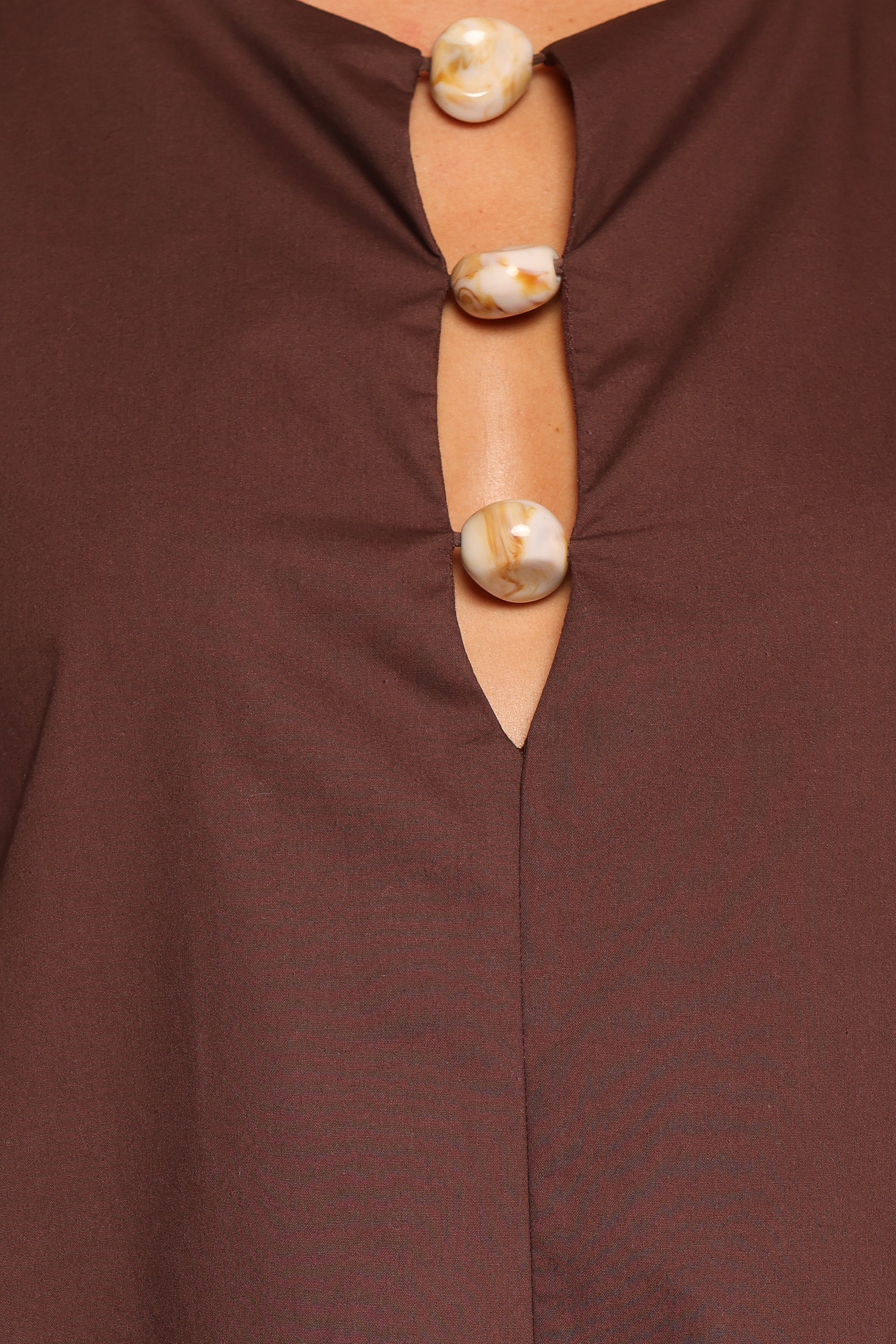 Lirael Mini Dress - Espresso-Ladys Street