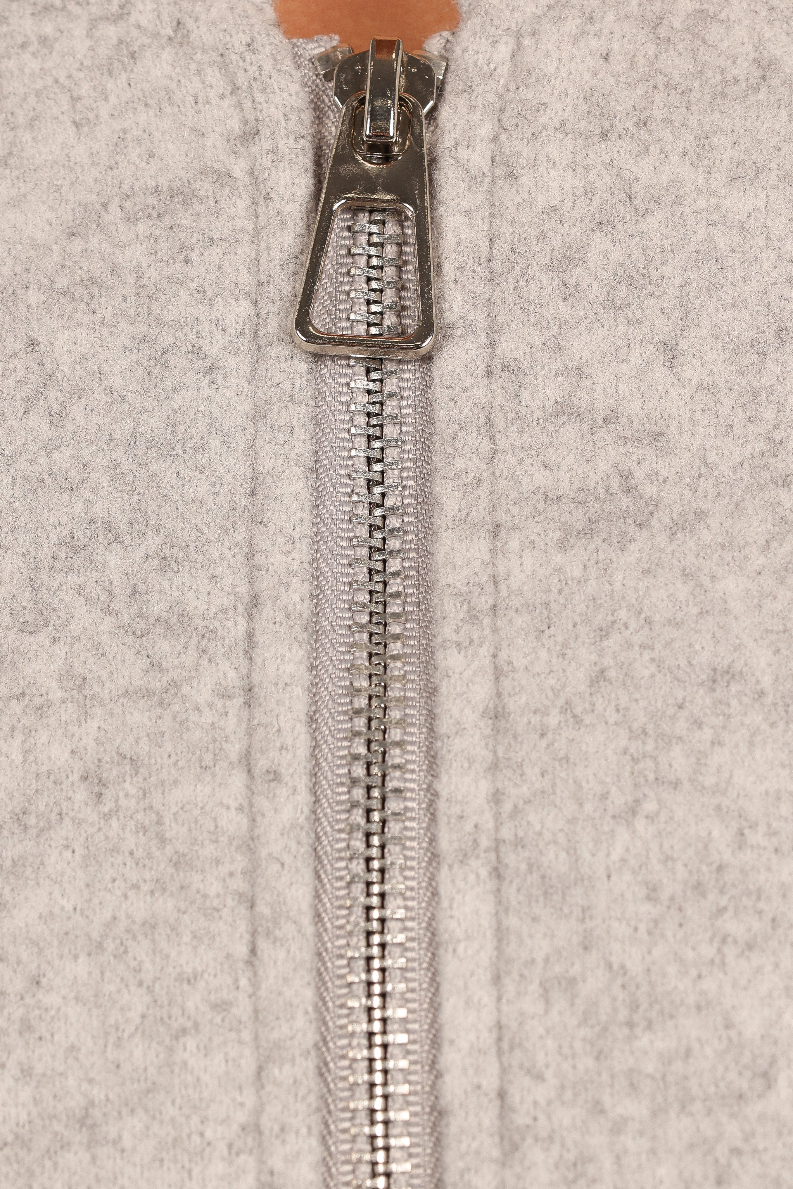 Liv Zip Front Jacket - Grey-Ladys Street