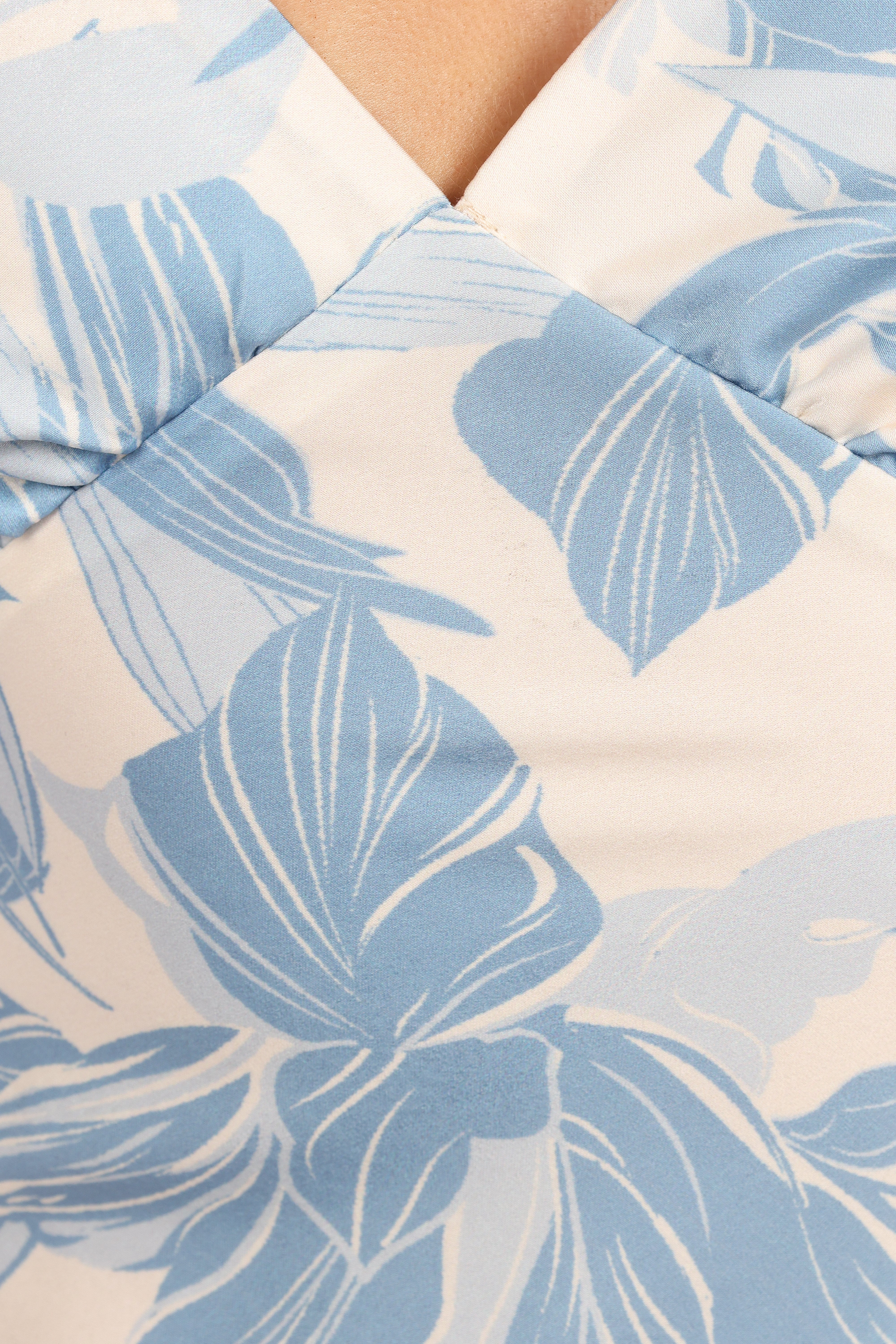 Lizza Maxi Dress - Pale Blue Print-Ladys Street