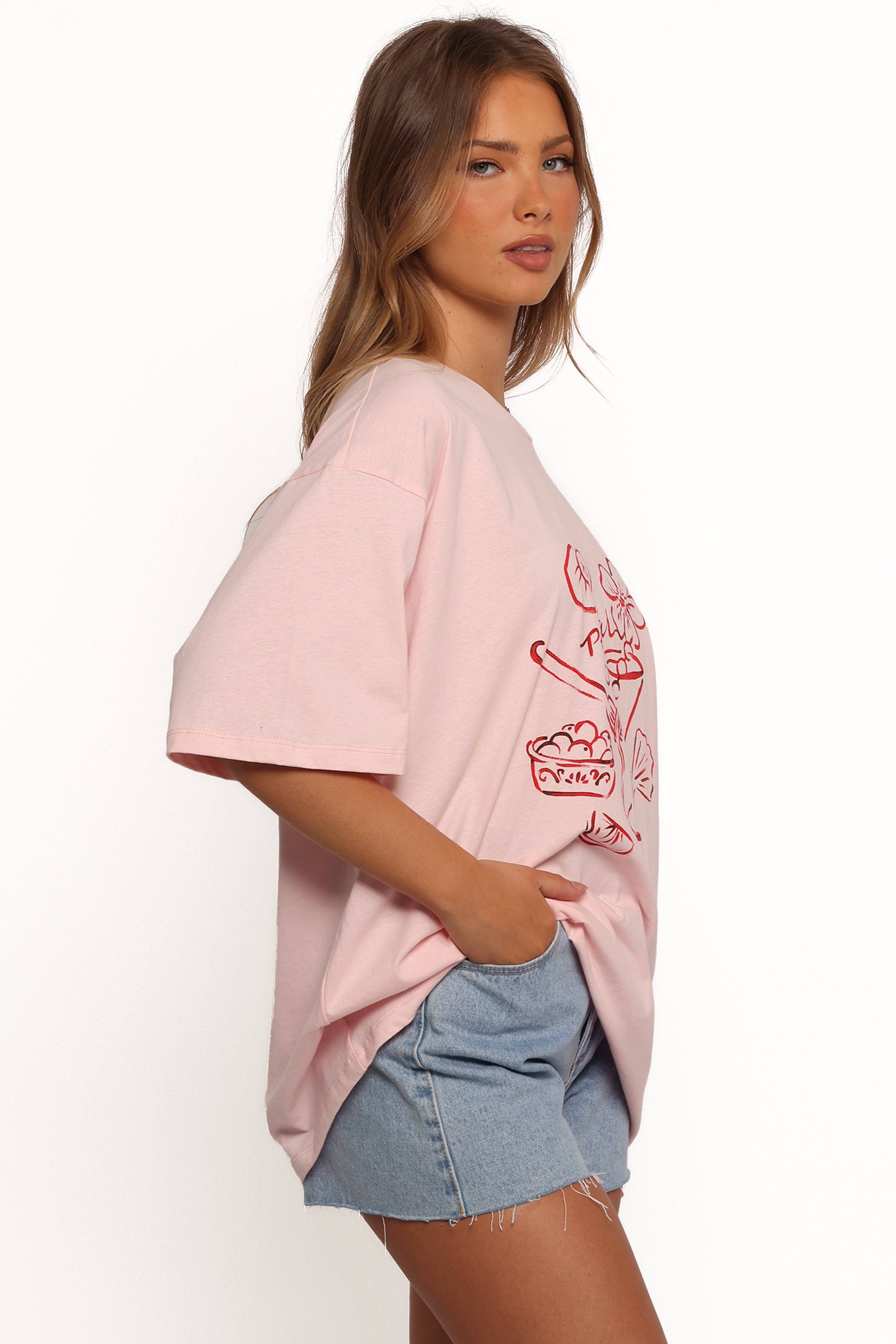 Loa Graphic Tee - Pink/Red-Ladys Street