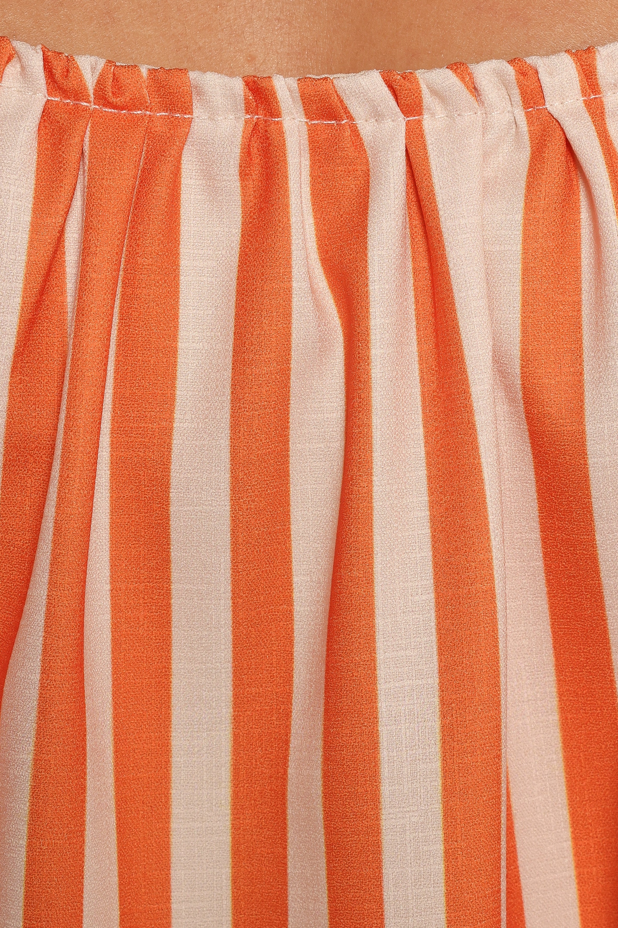 Lumina Maxi Dress - Orange Beige Stripe-Ladys Street