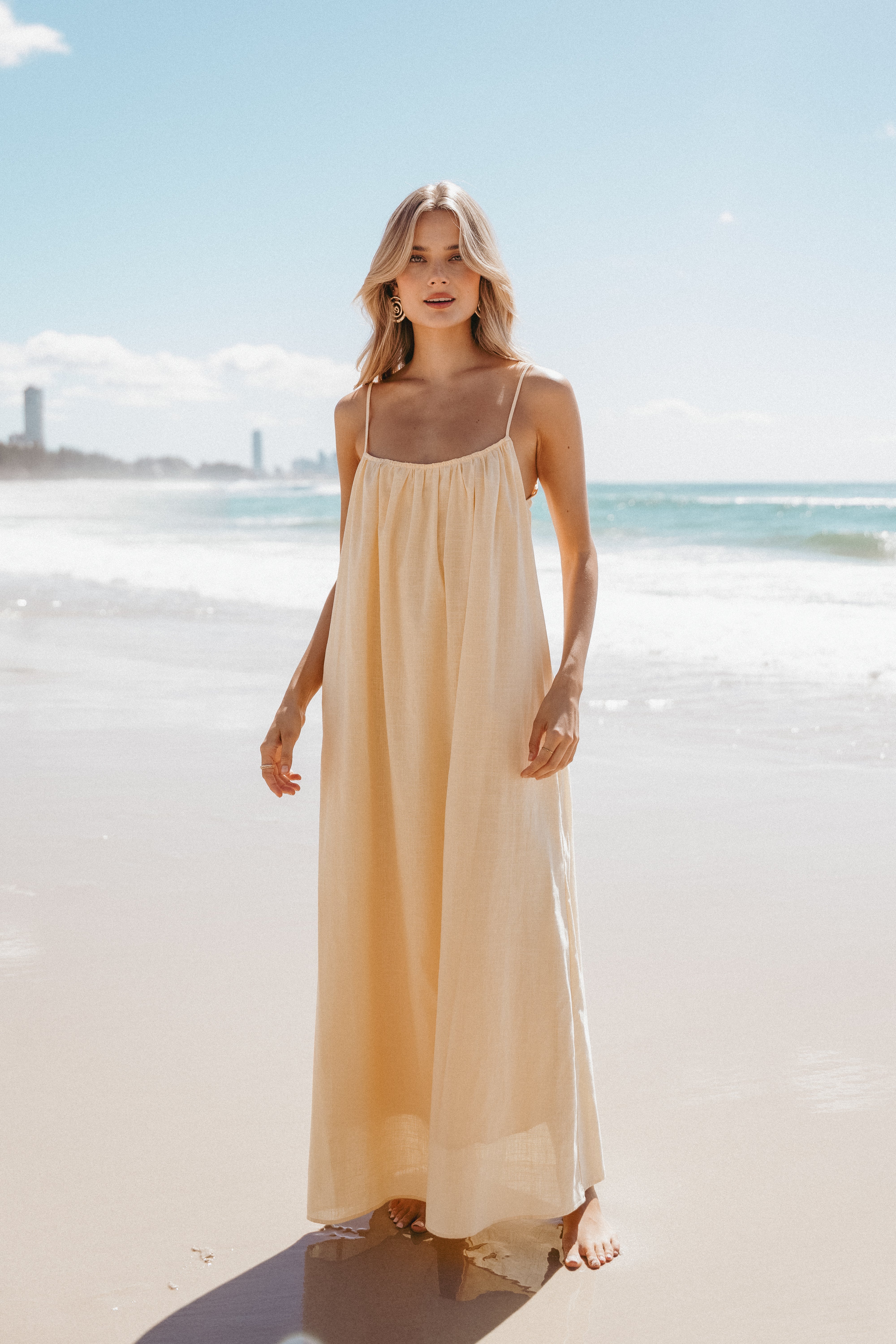 Lumina Maxi Dress - Yellow-Ladys Street