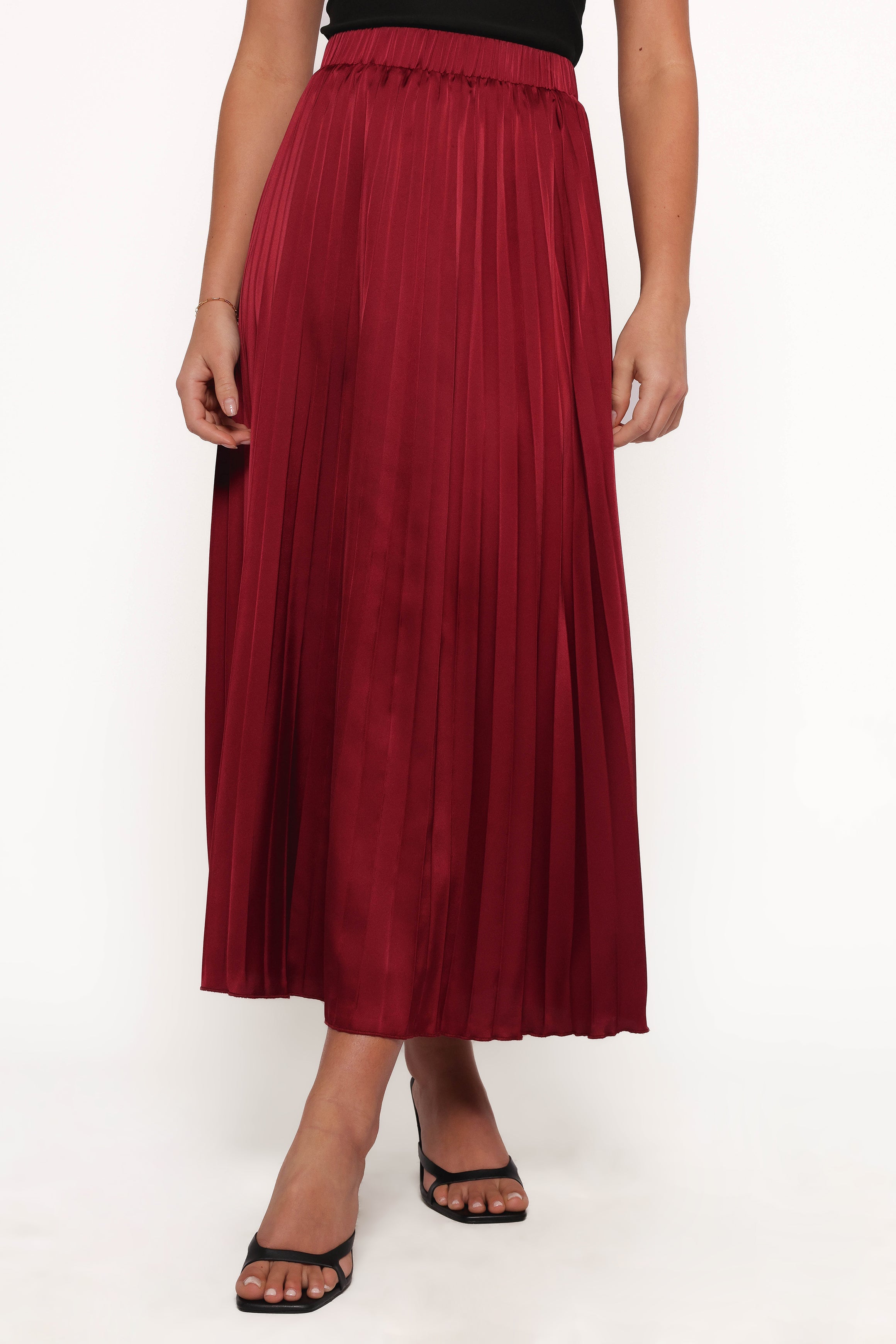 Lysandra Maxi Skirt - Burgundy-Ladys Street