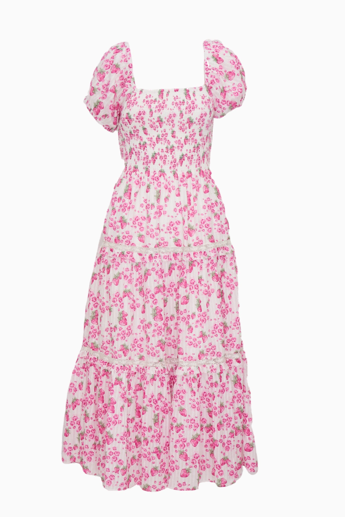 Masie Summer Heirloom Print Midi Dress-Charming Rule