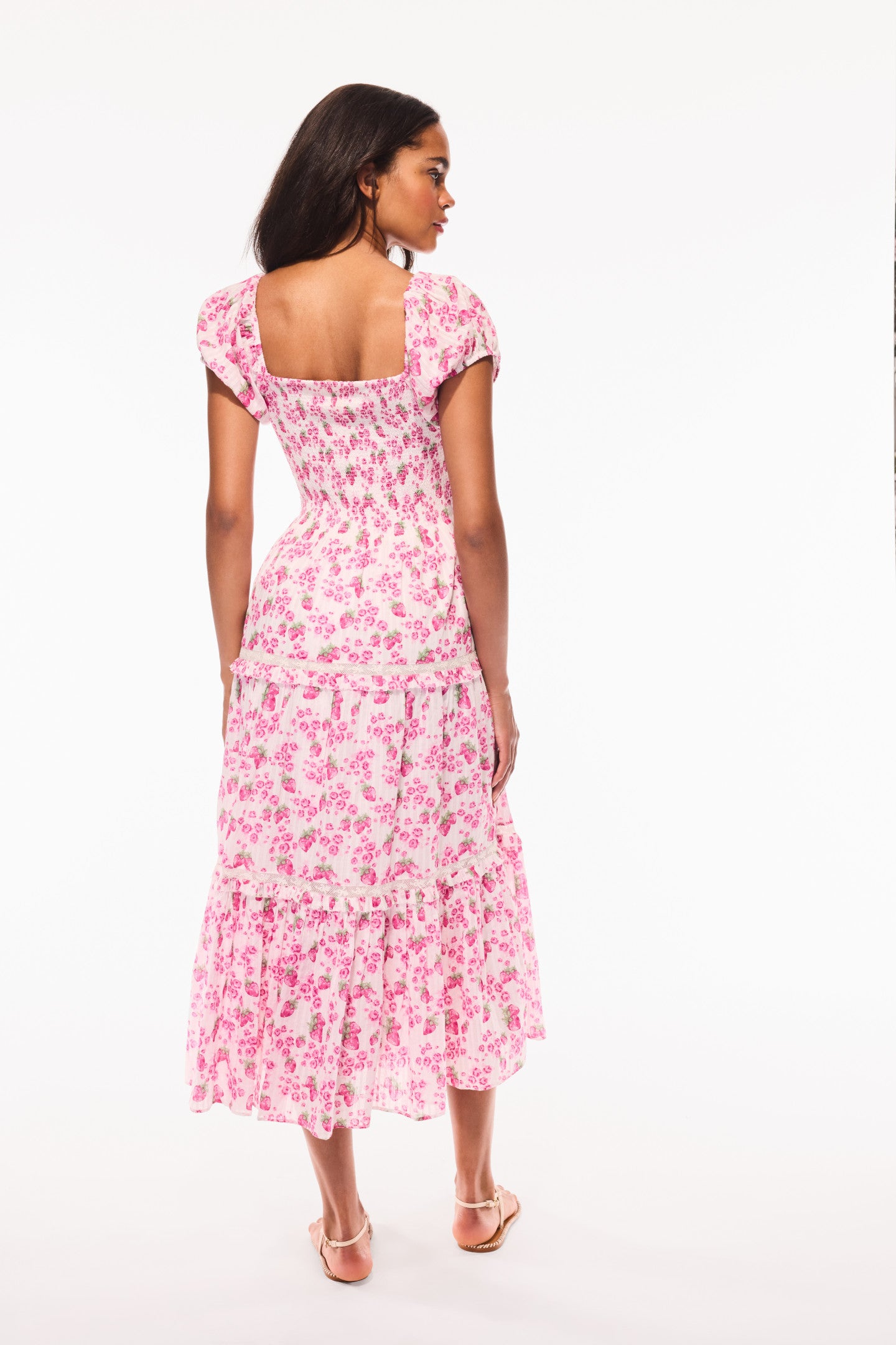 Masie Summer Heirloom Print Midi Dress-Charming Rule