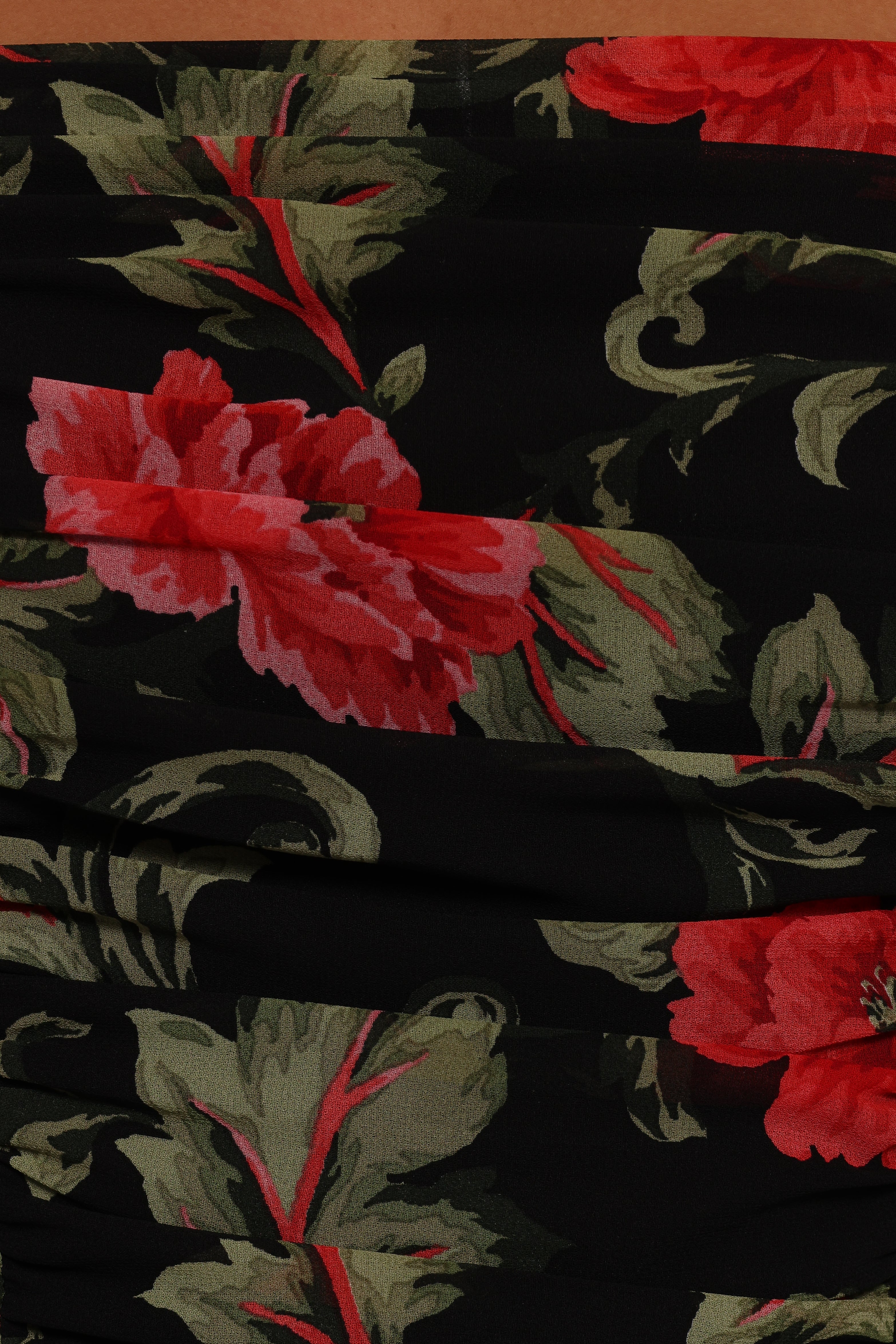 Maia Long Sleeve Top - Black Floral-Ladys Street