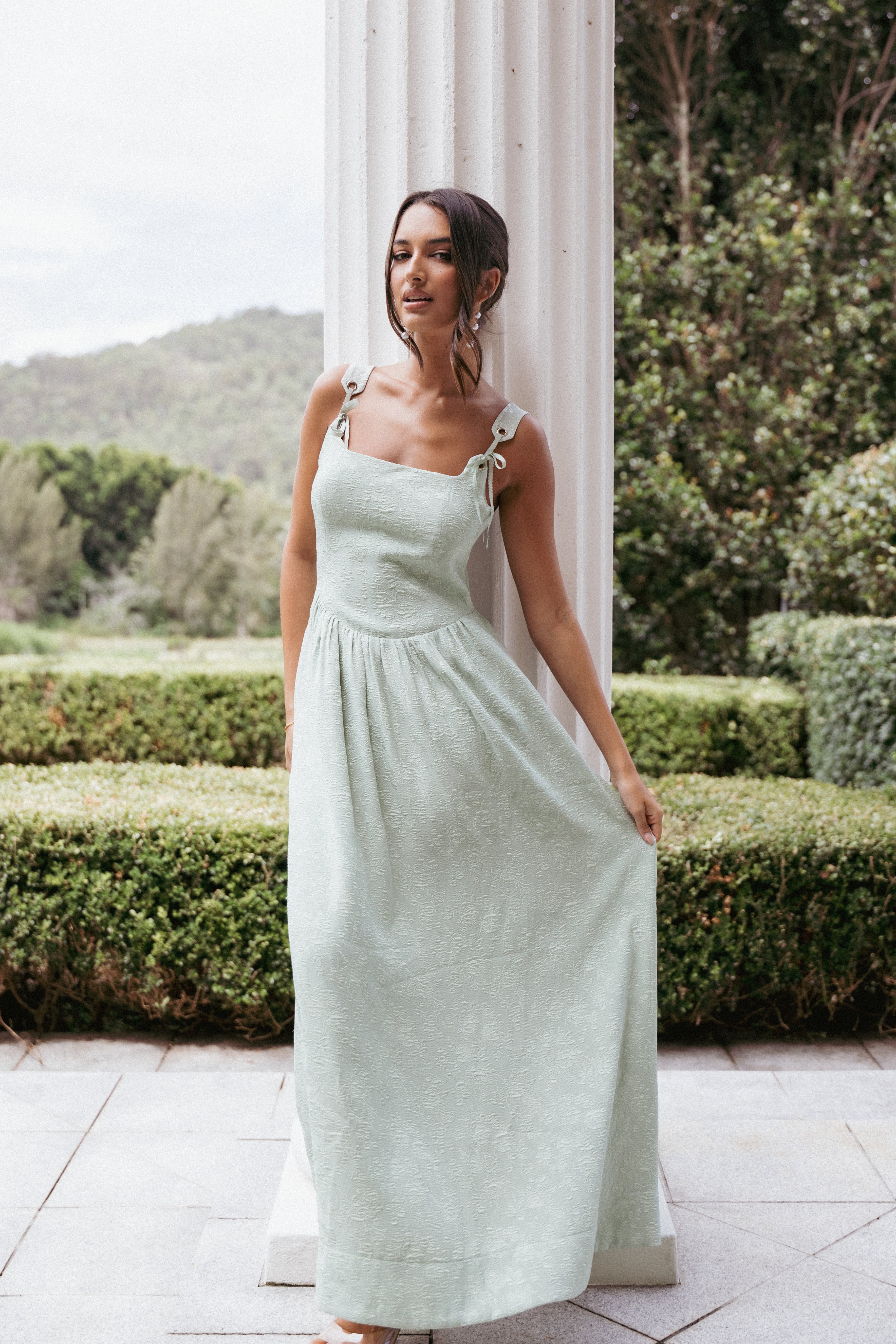 Marcelline Maxi Dress - Sage-Ladys Street