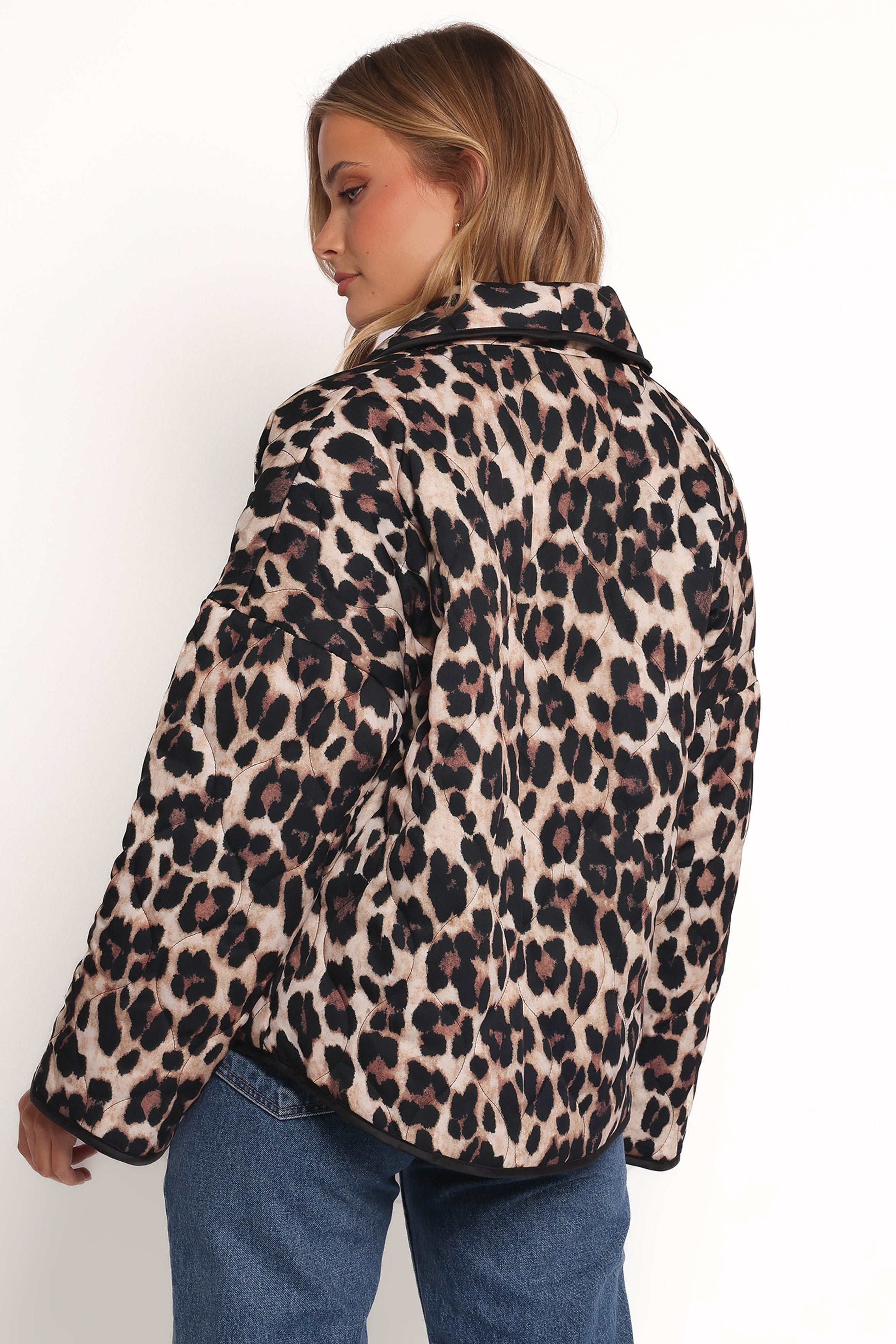 Marcos Leopard Print Quilted Jacket - Leopard-Ladys Street