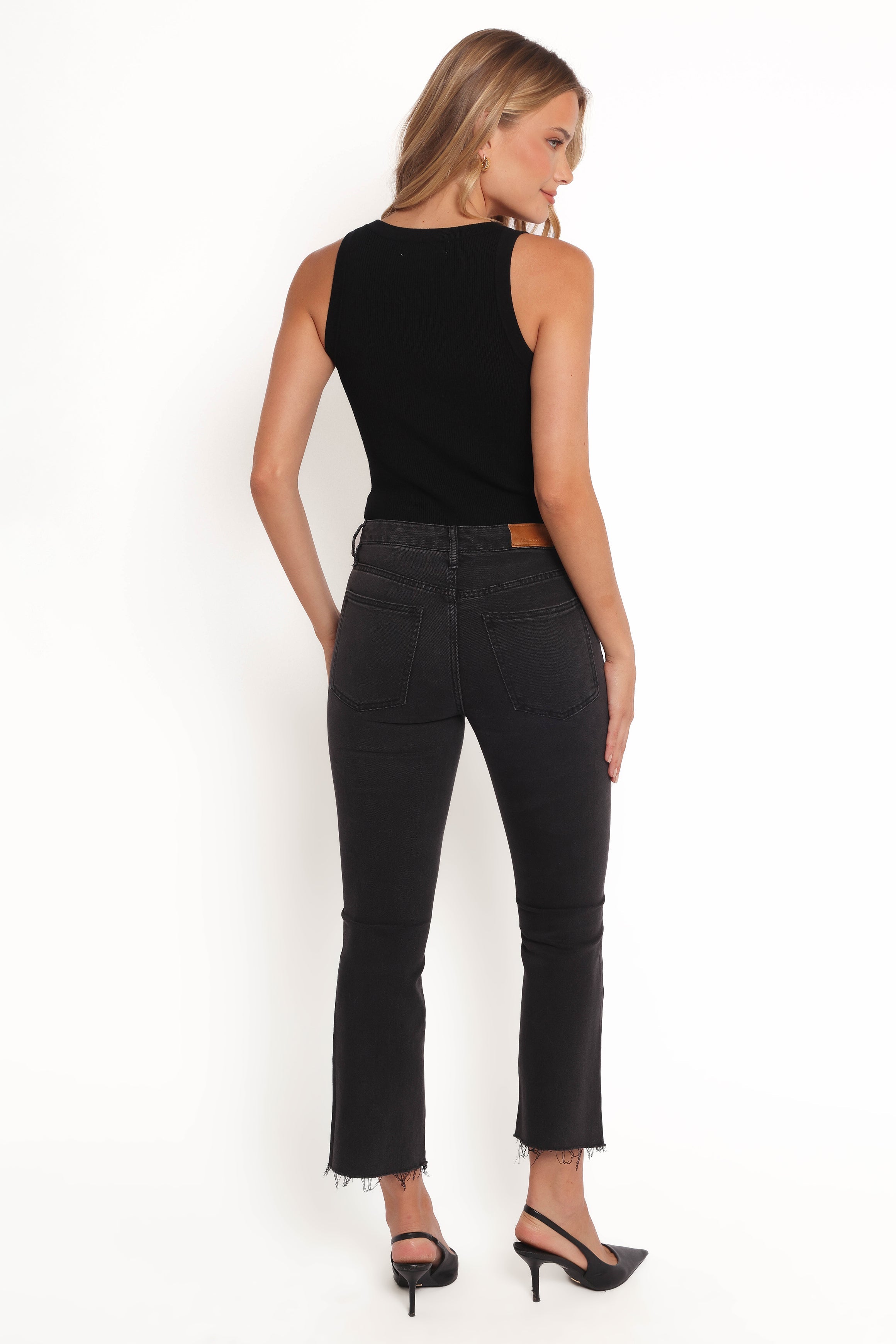 Marlow Mid Rise Crop Flare Jeans - Psych-Ladys Street