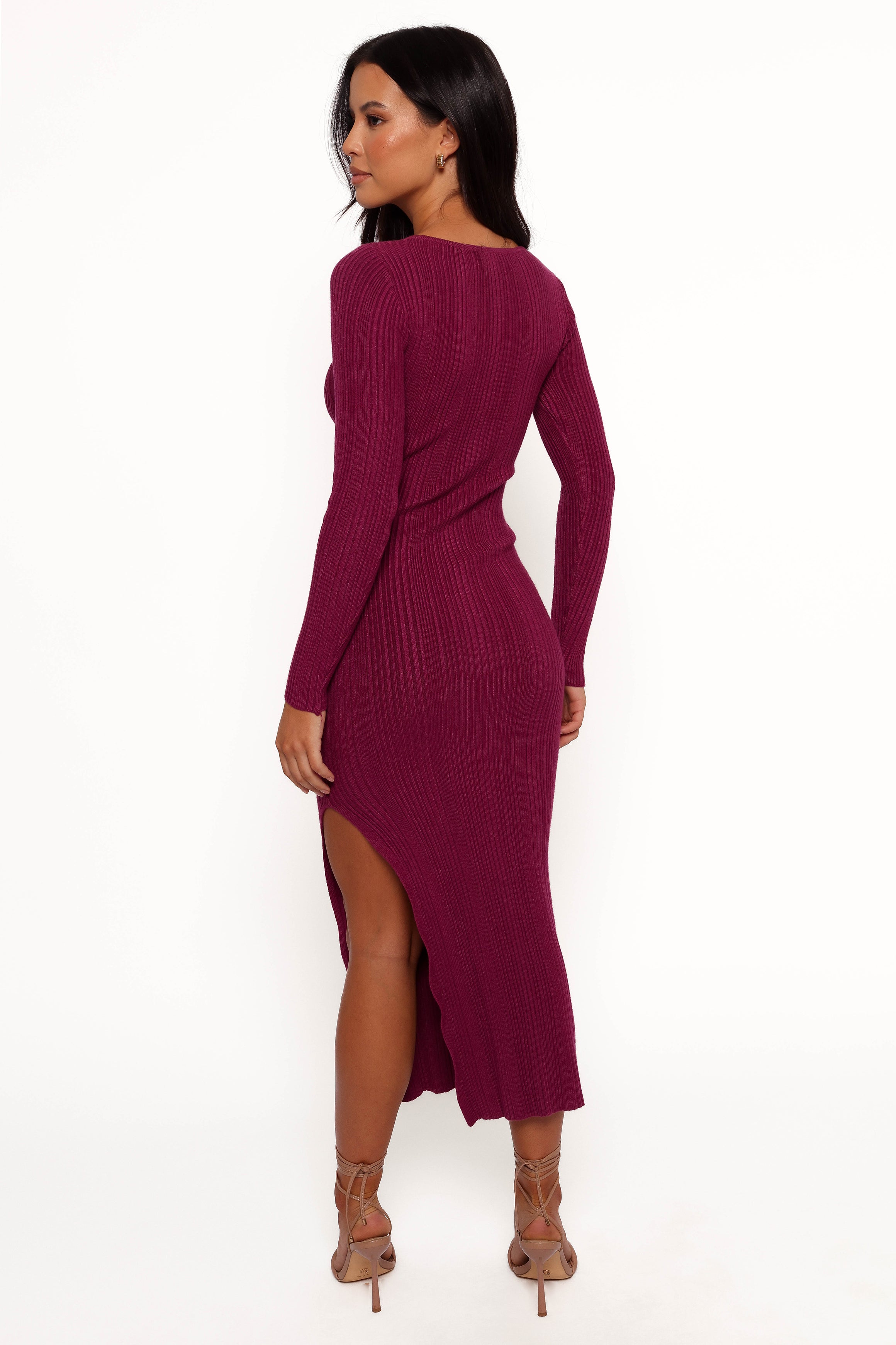 Mattie Long Sleeve Maxi Dress - Plum-Ladys Street