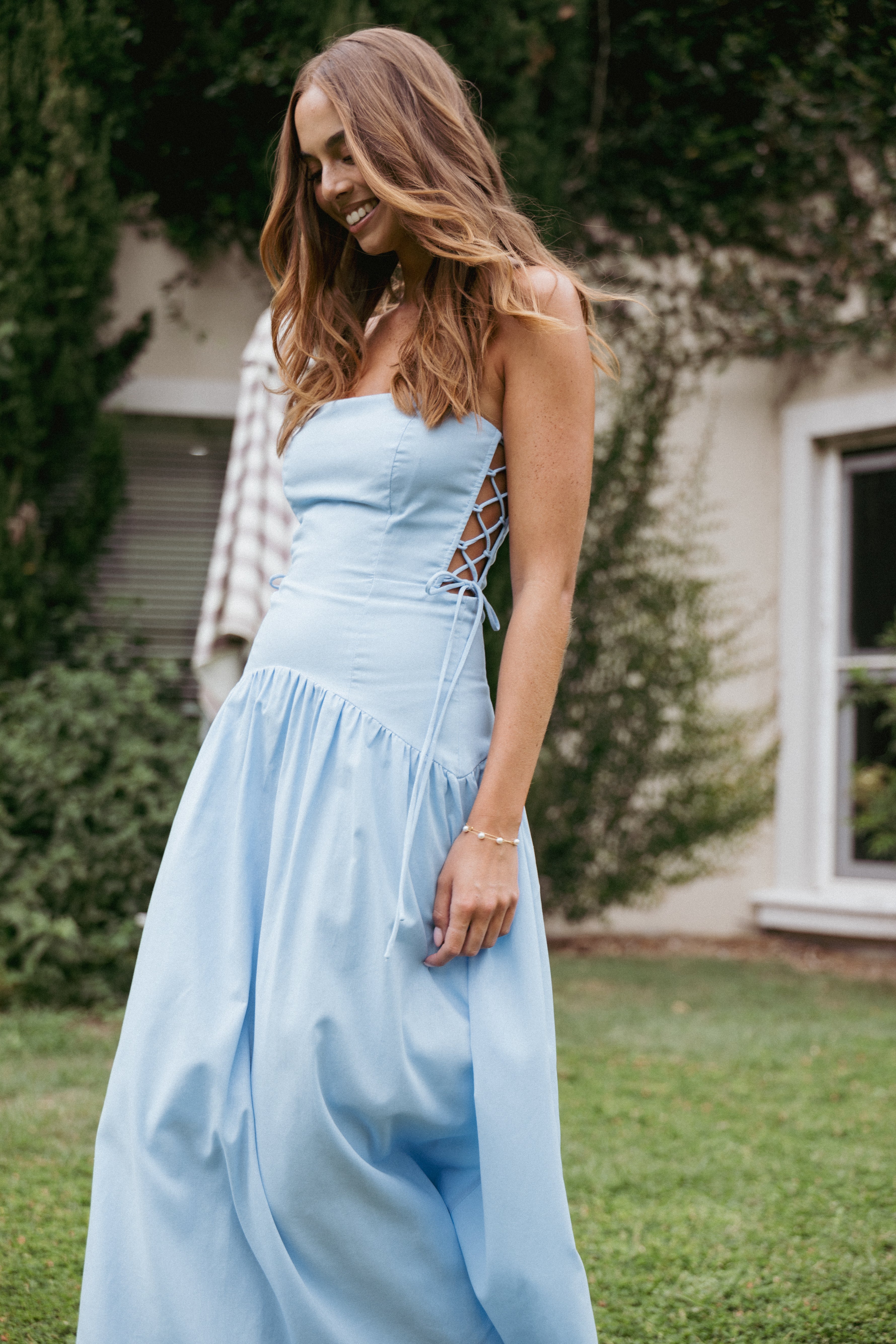 Maude Maxi Dress - Blue-Ladys Street