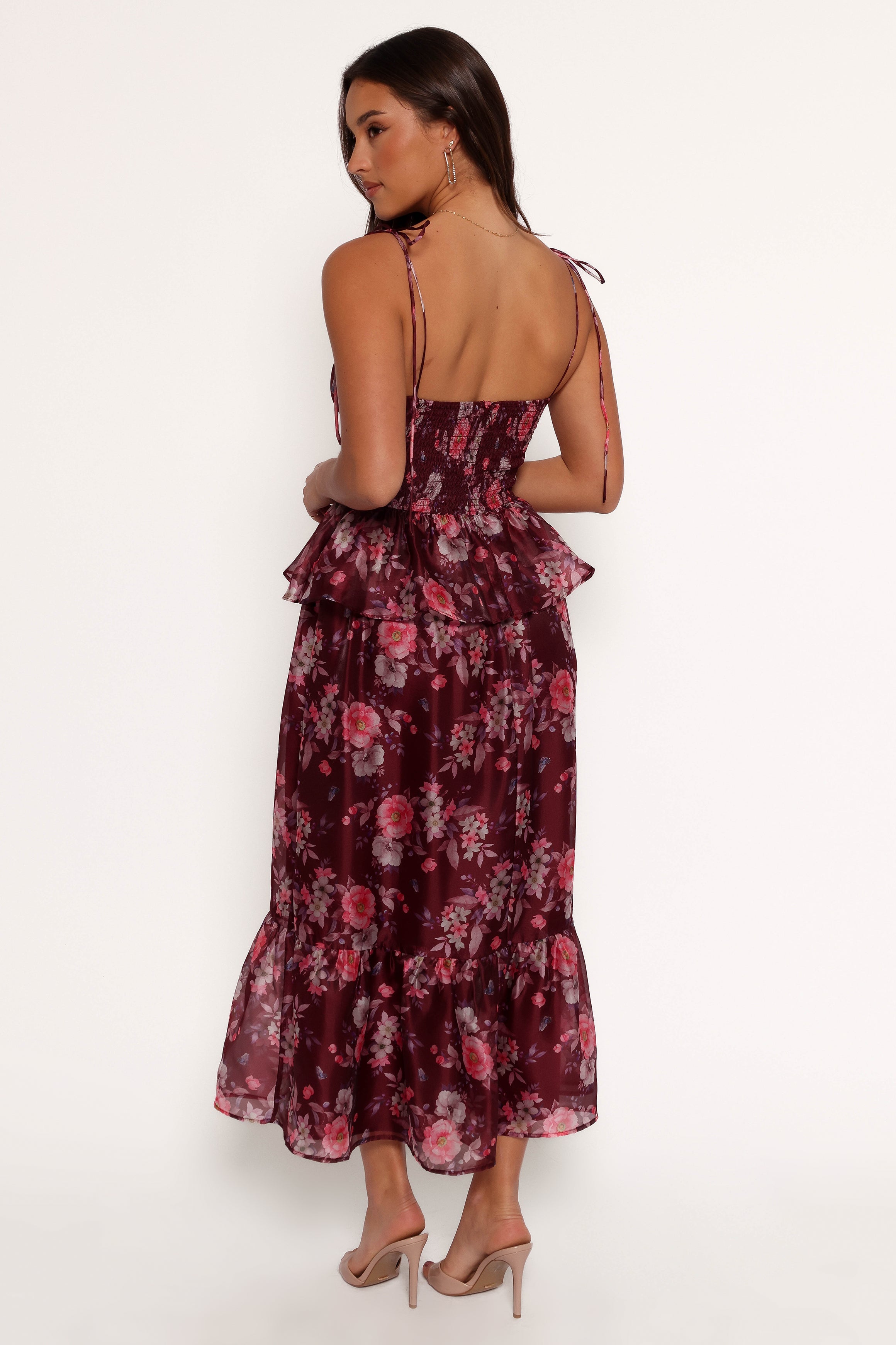 Mazy Midi Dress - Purple/Magenta-Ladys Street