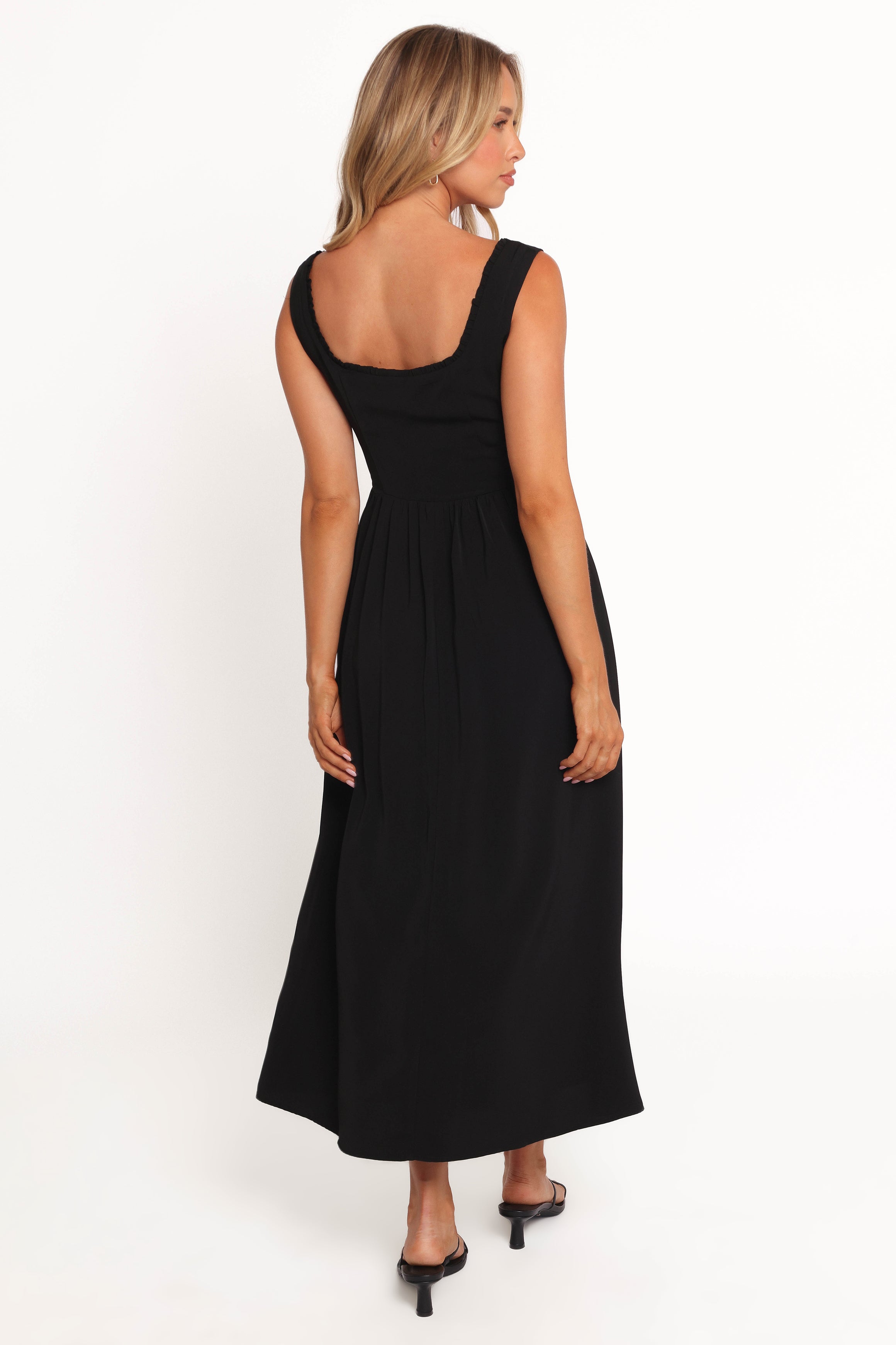 Melrose Midi Dress - Black-Ladys Street