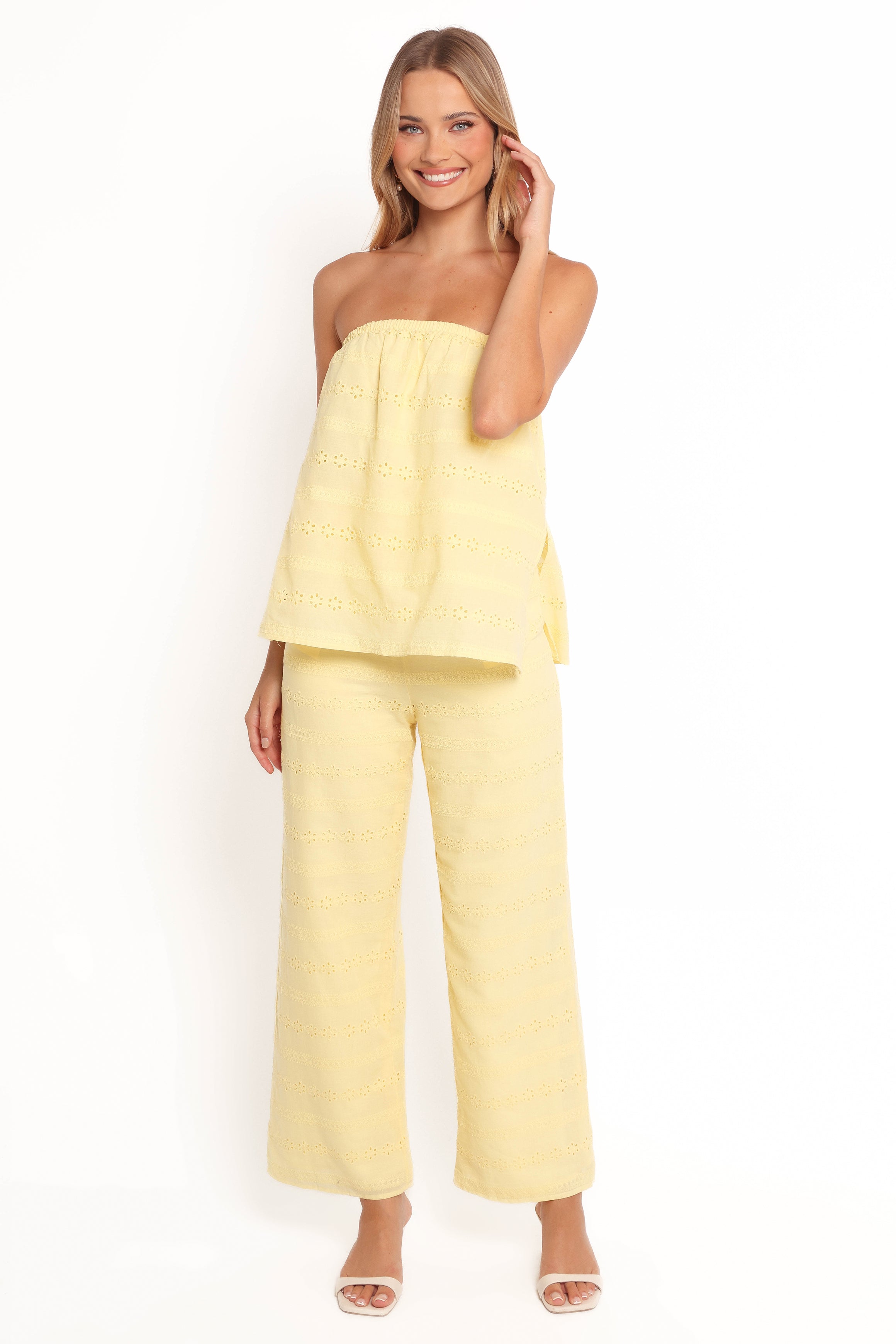 Michele Strapless Jumpsuit - Butter Yellow-Ladys Street