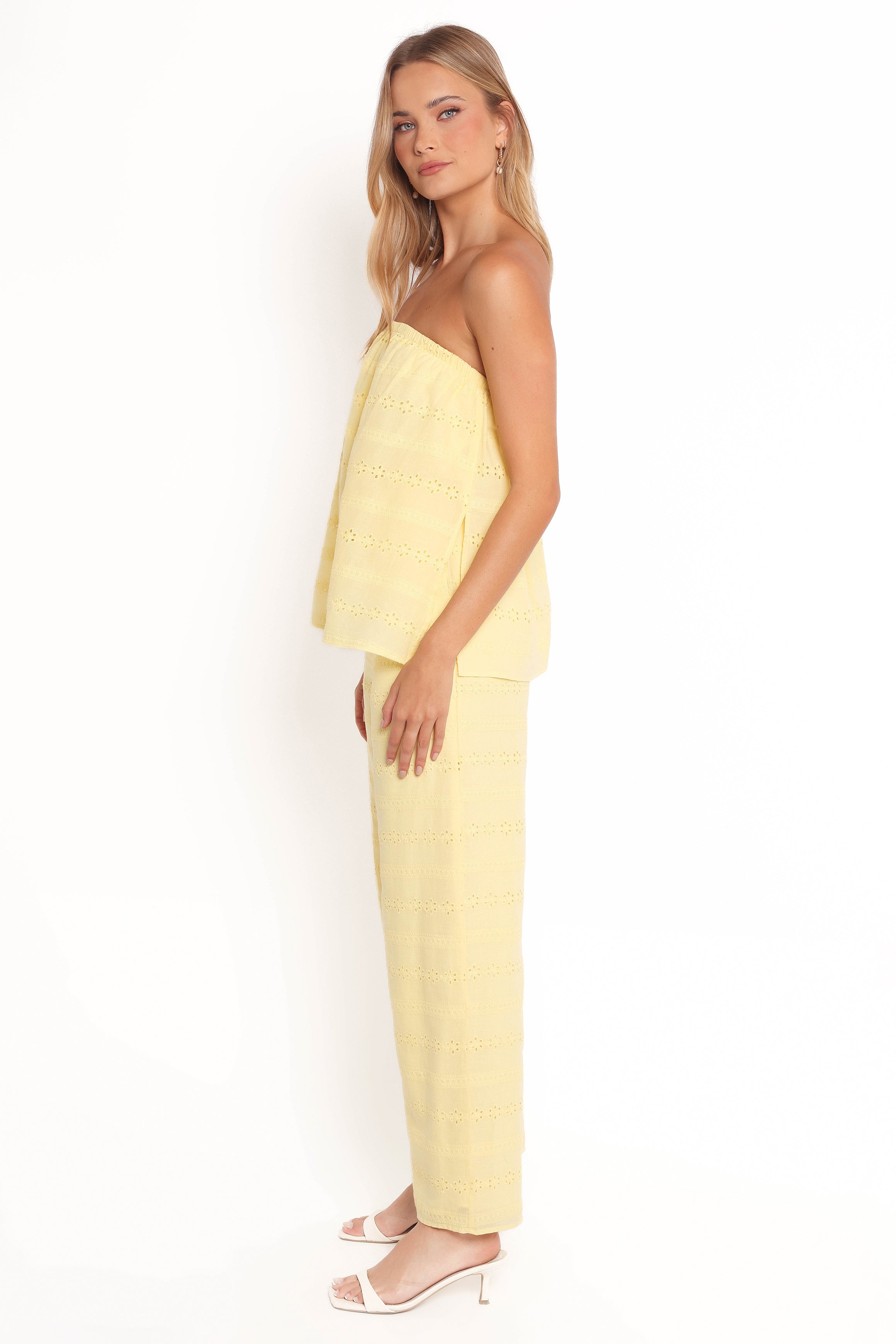 Michele Strapless Jumpsuit - Butter Yellow-Ladys Street