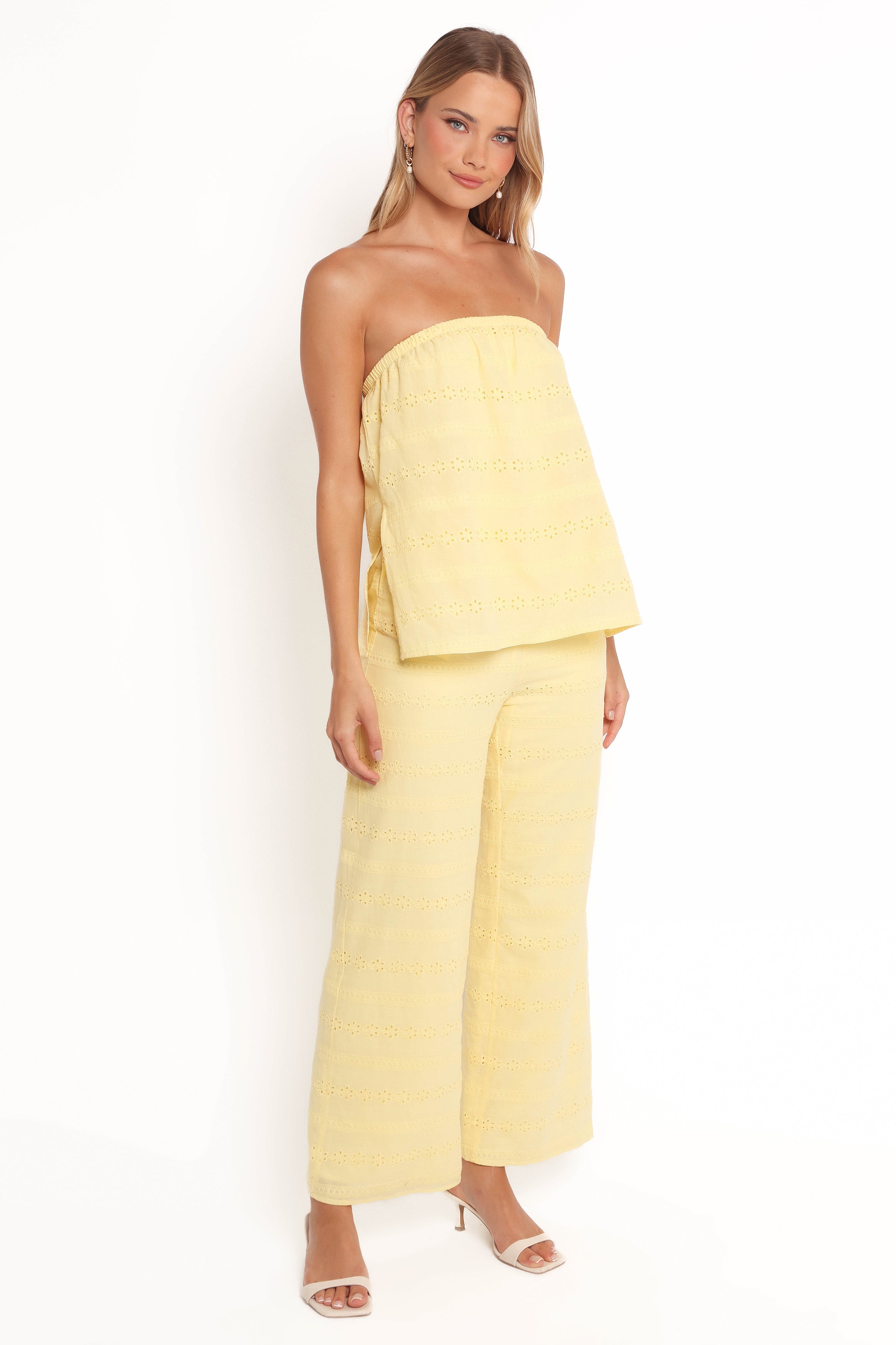 Michele Strapless Jumpsuit - Butter Yellow-Ladys Street