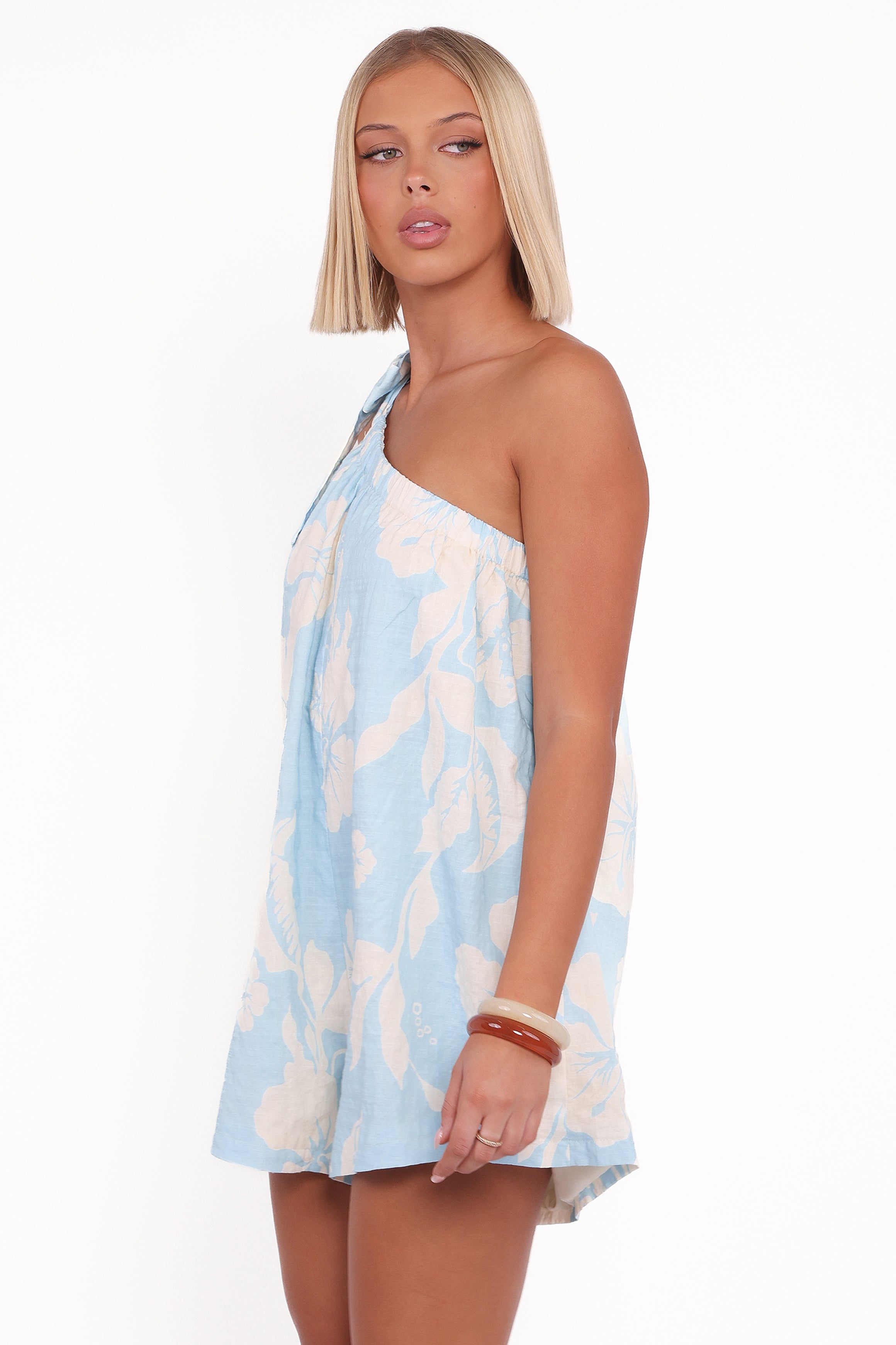 Miffy One Shoulder Romper - Blue Hibiscus-Ladys Street