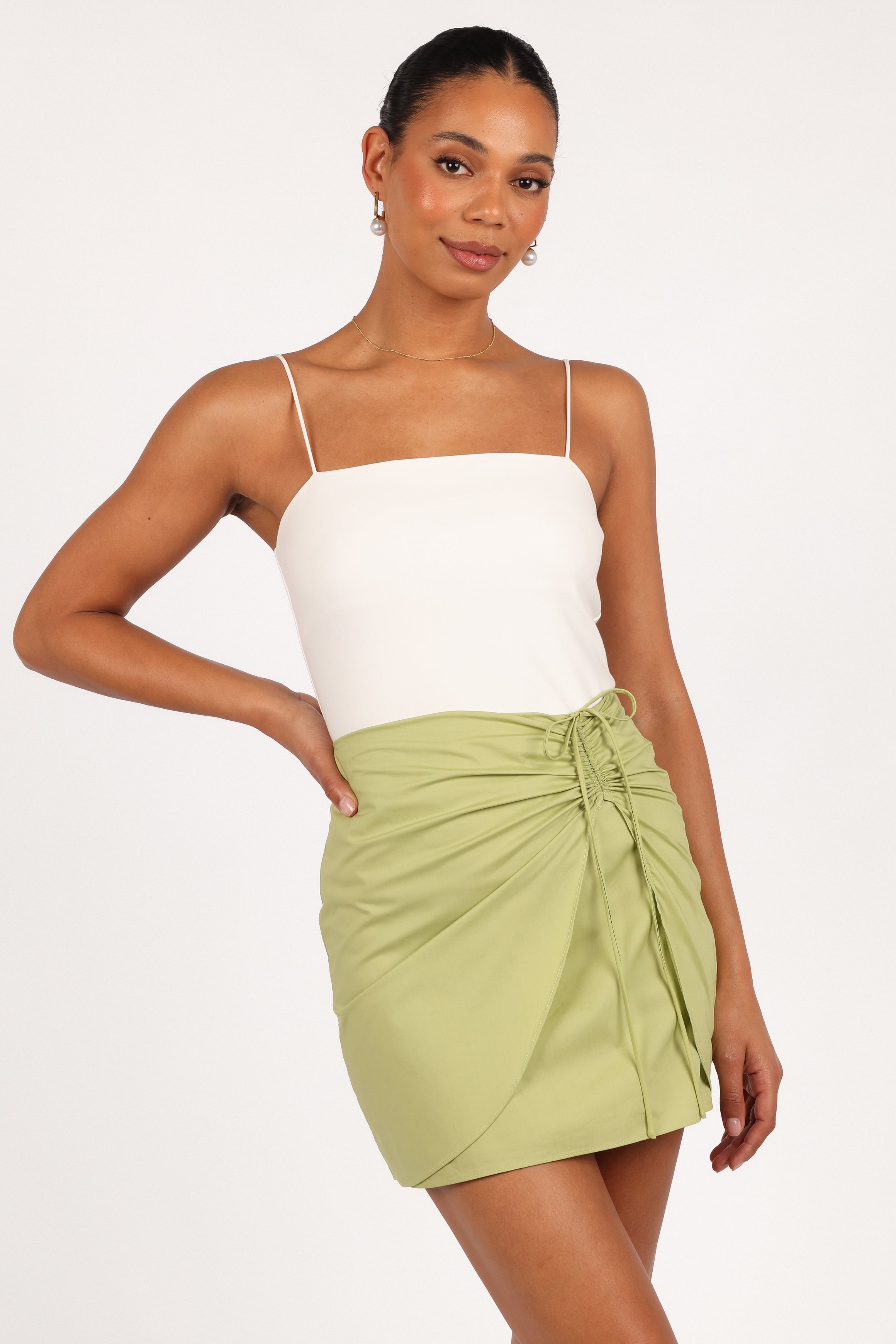 Mirha Mini Skirt - Meadow Green-Ladys Street