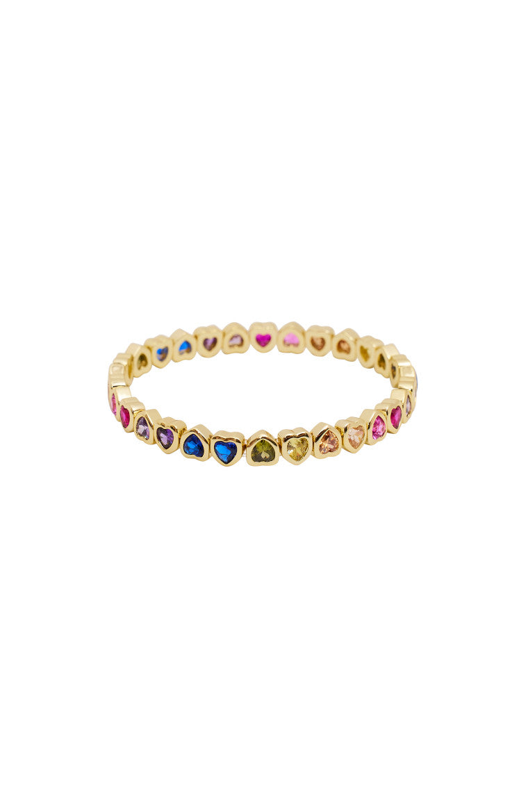 Erin Wachs Small Heart Stretch Bracelet - MULTI-Charming Rule
