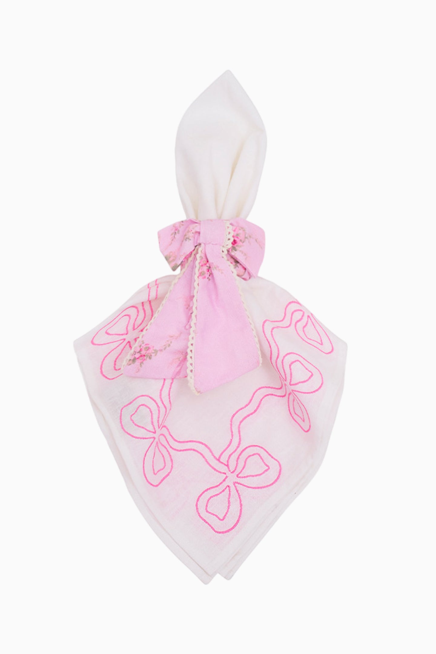 Bow Napkin Rings Set Of 4 - BALLET MEADOW-Charming Rule