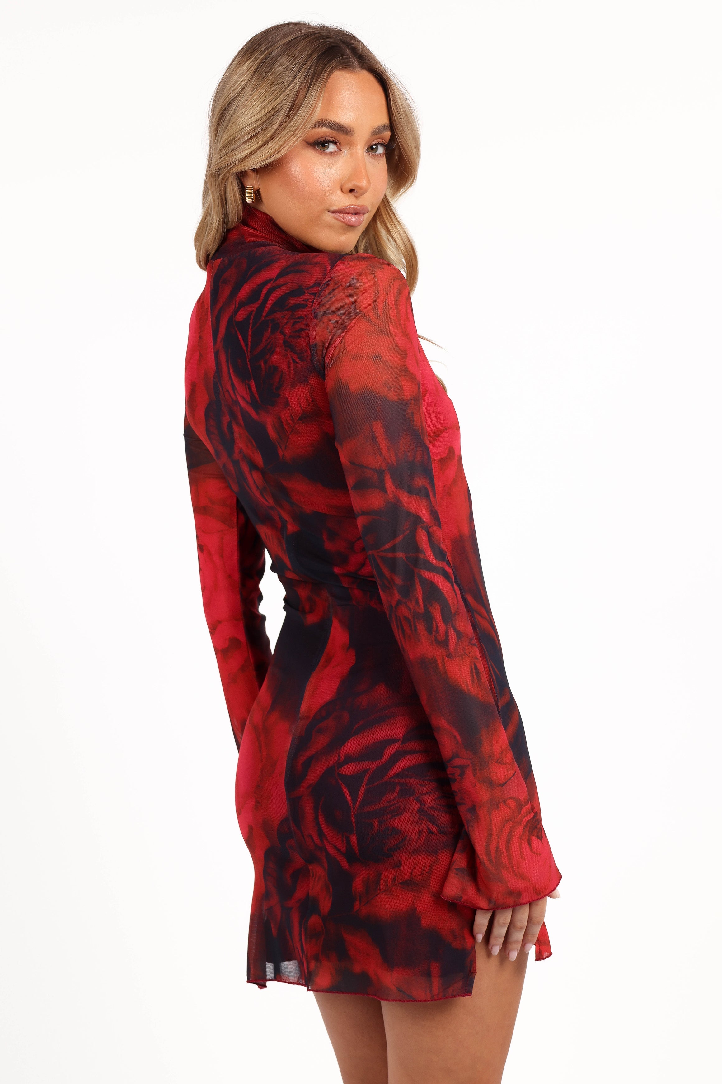 Jordi Mini Dress - Giovanna Rose Print-Ladys Street