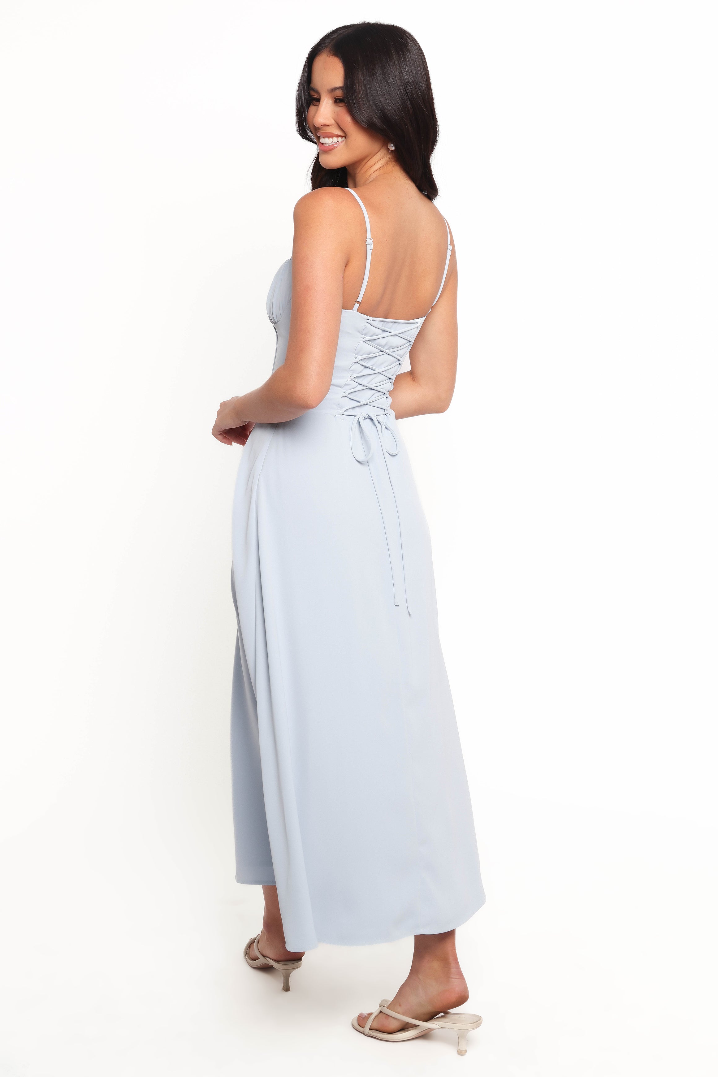 Nadina Midi Dress - Soft Blue-Ladys Street