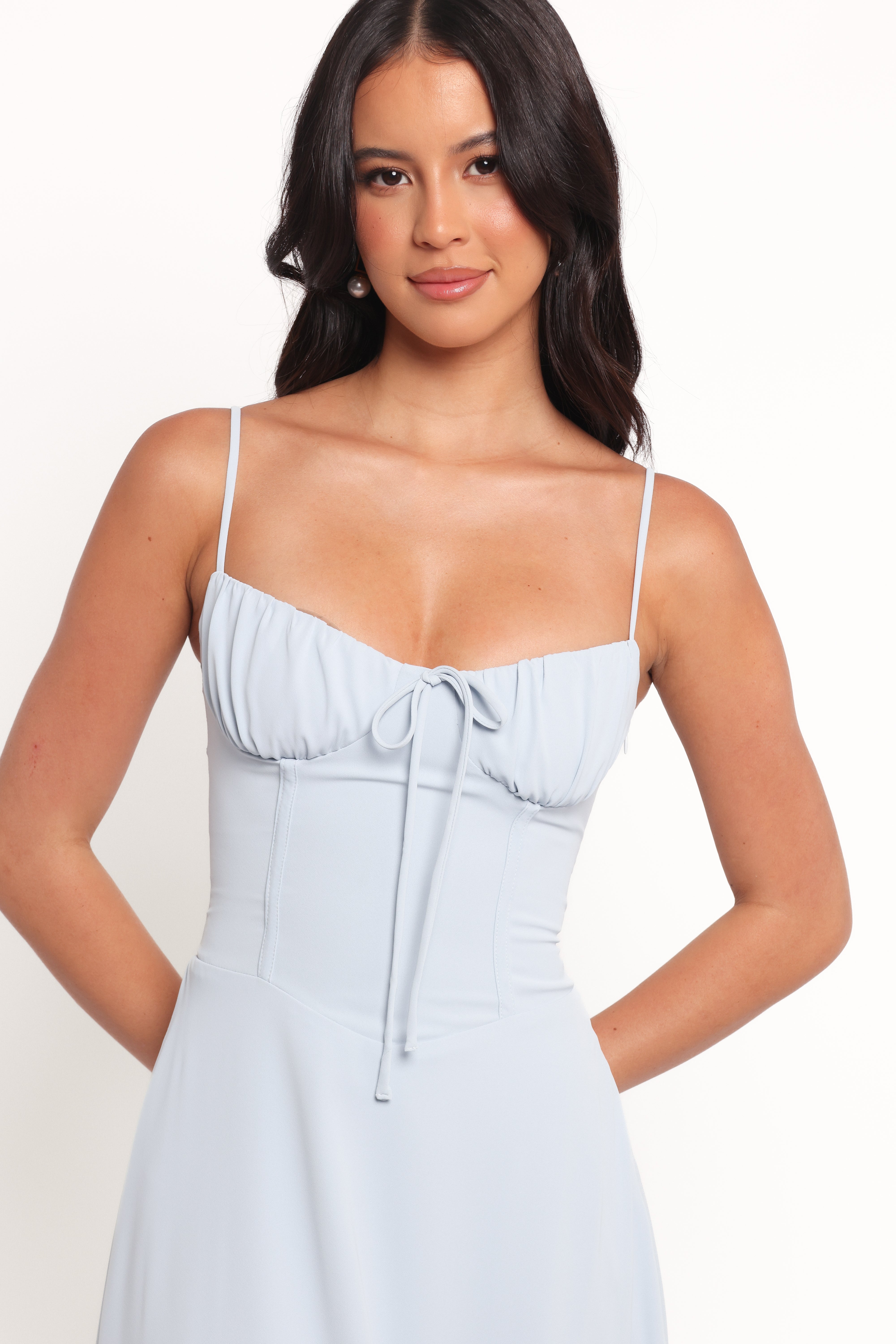 Nadina Midi Dress - Soft Blue-Ladys Street