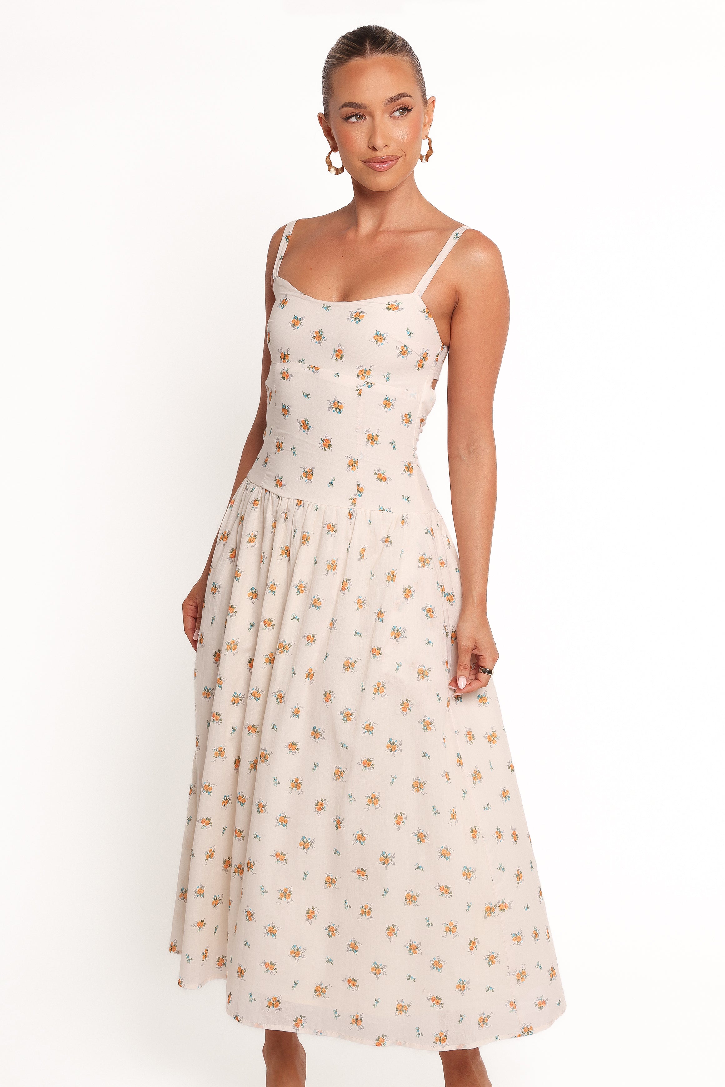 Oakley Maxi Dress - Yellow Floral-Ladys Street