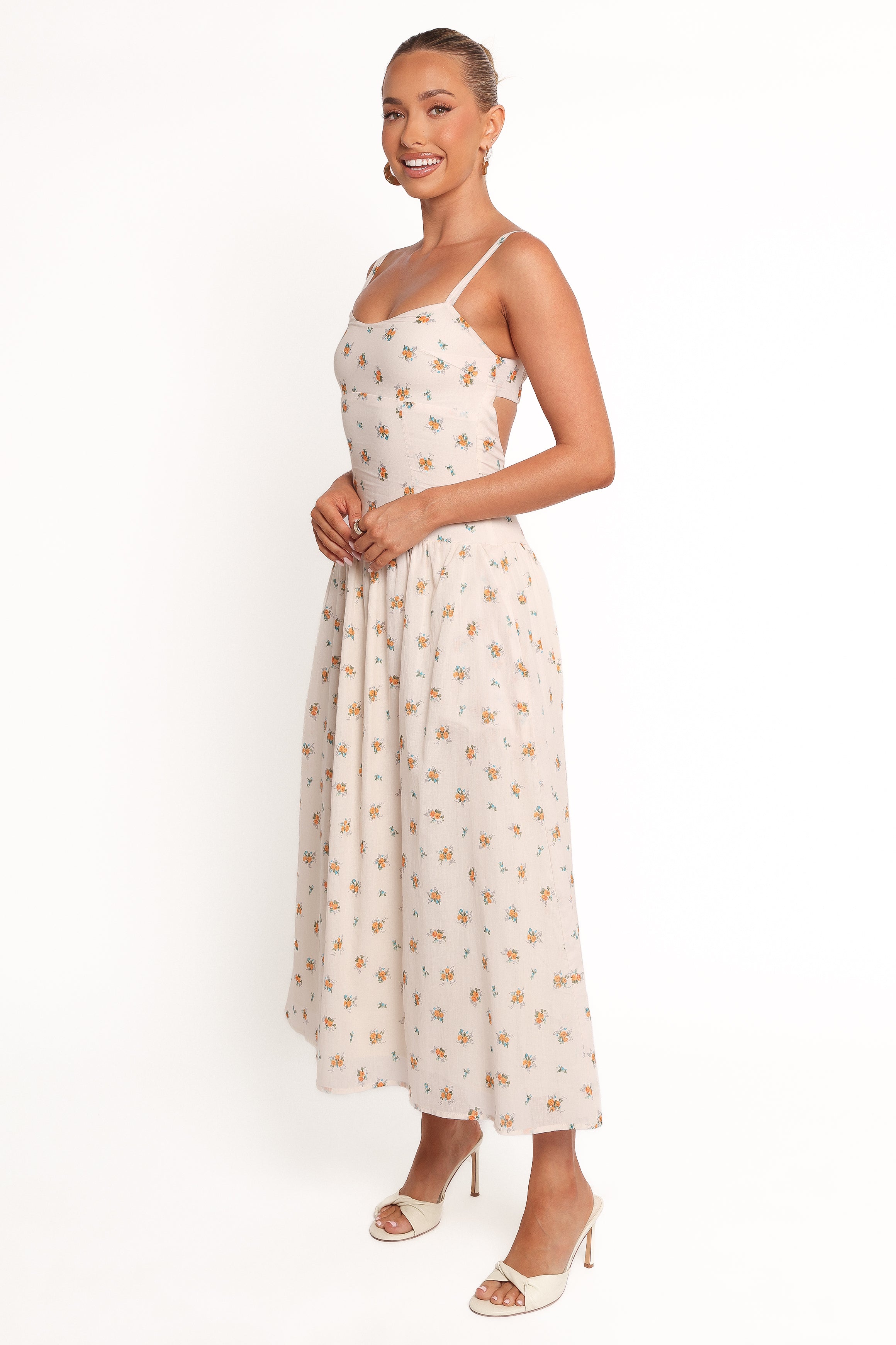 Oakley Maxi Dress - Yellow Floral-Ladys Street