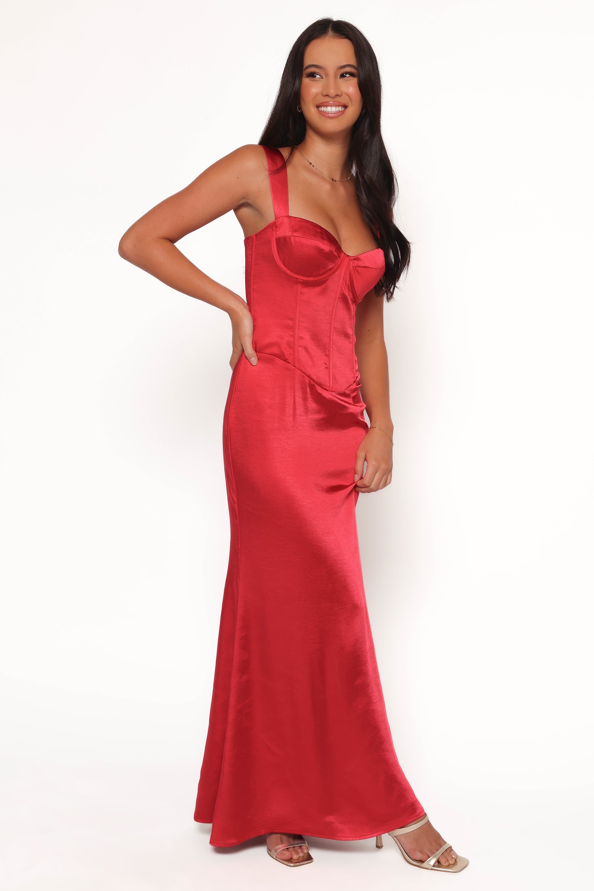 Oura Maxi Dress - Red-Ladys Street