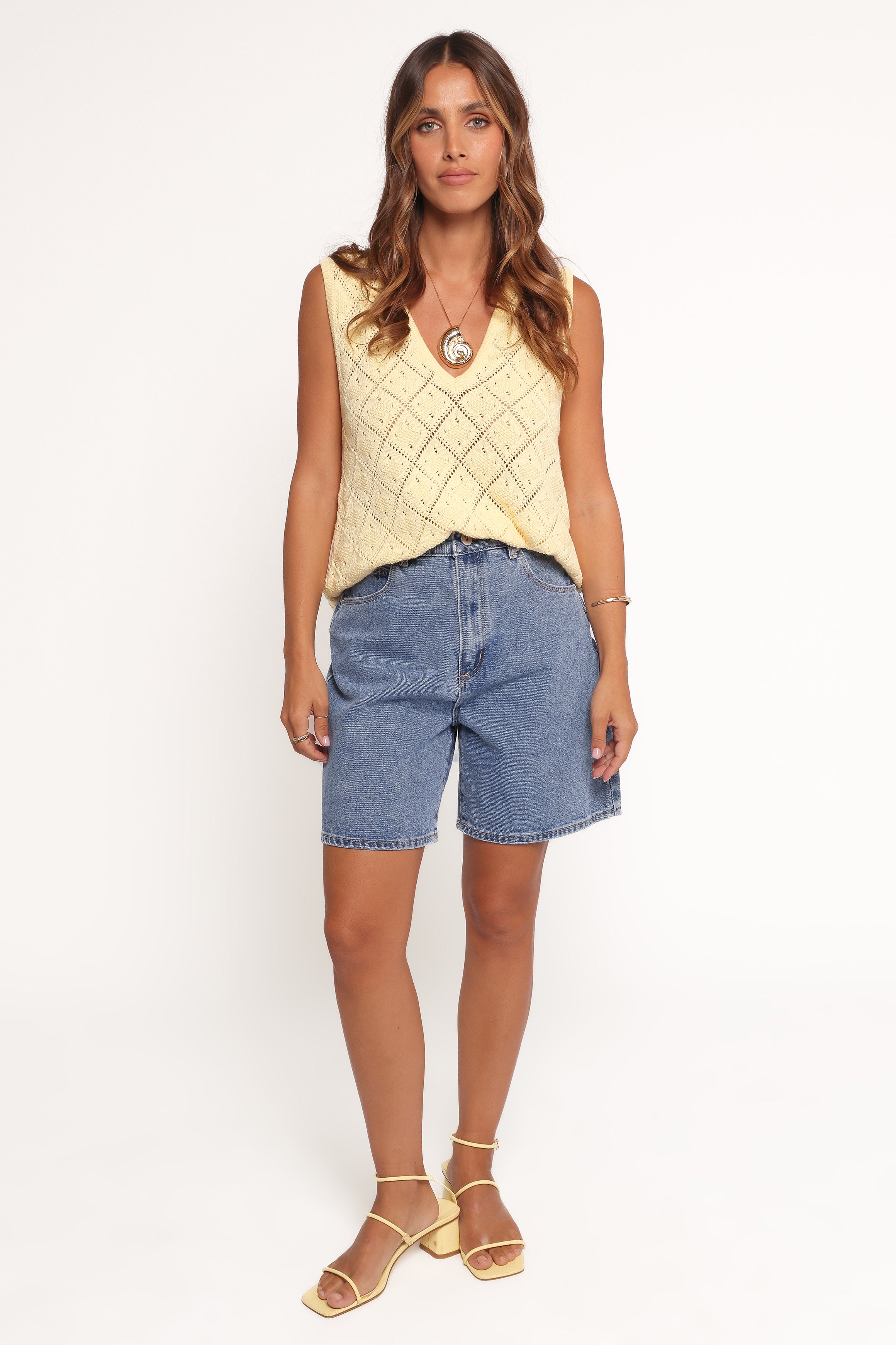 Palma Knit Top - Butter Yellow-Ladys Street