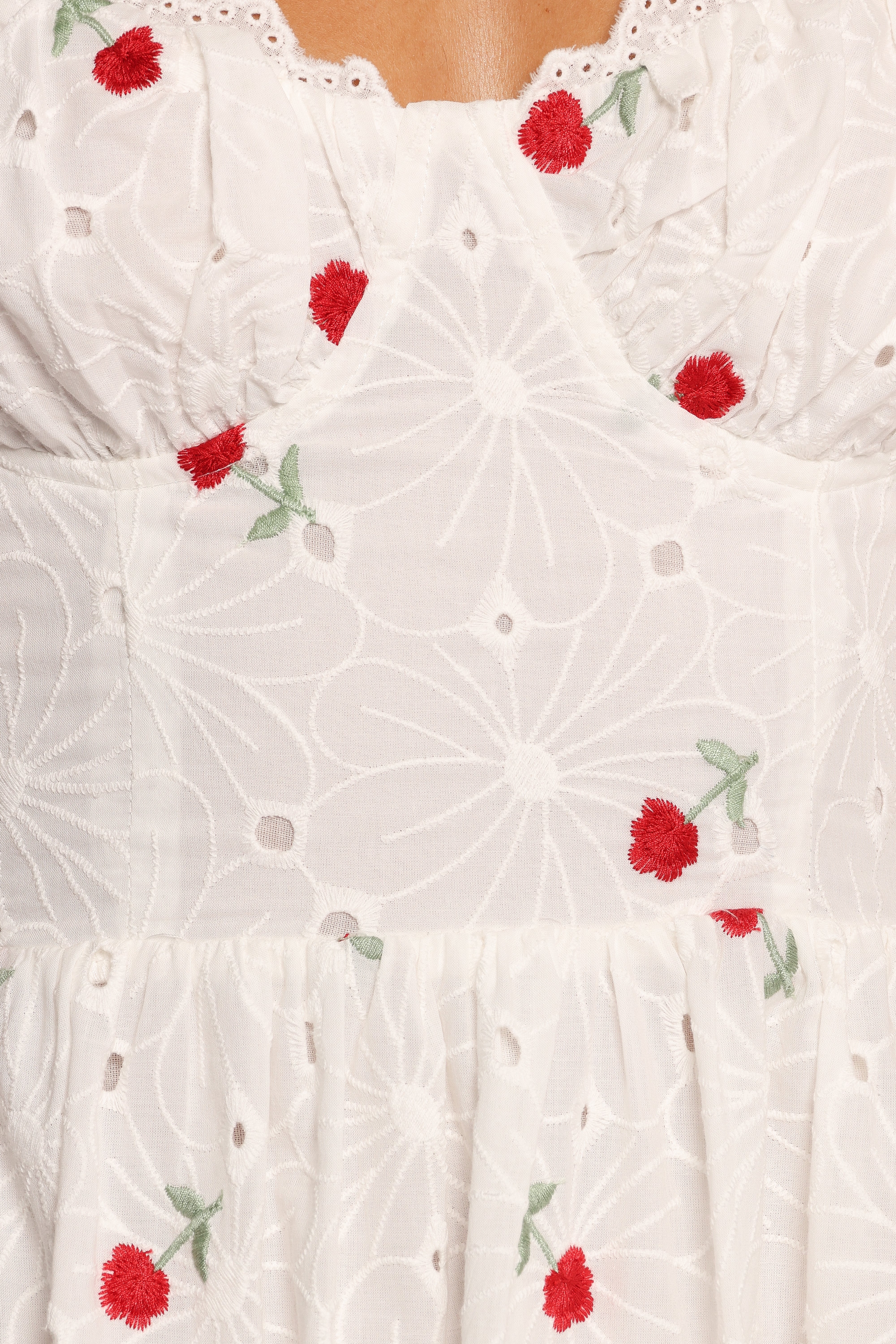 Paloma Maxi Dress - White Red Floral-Ladys Street