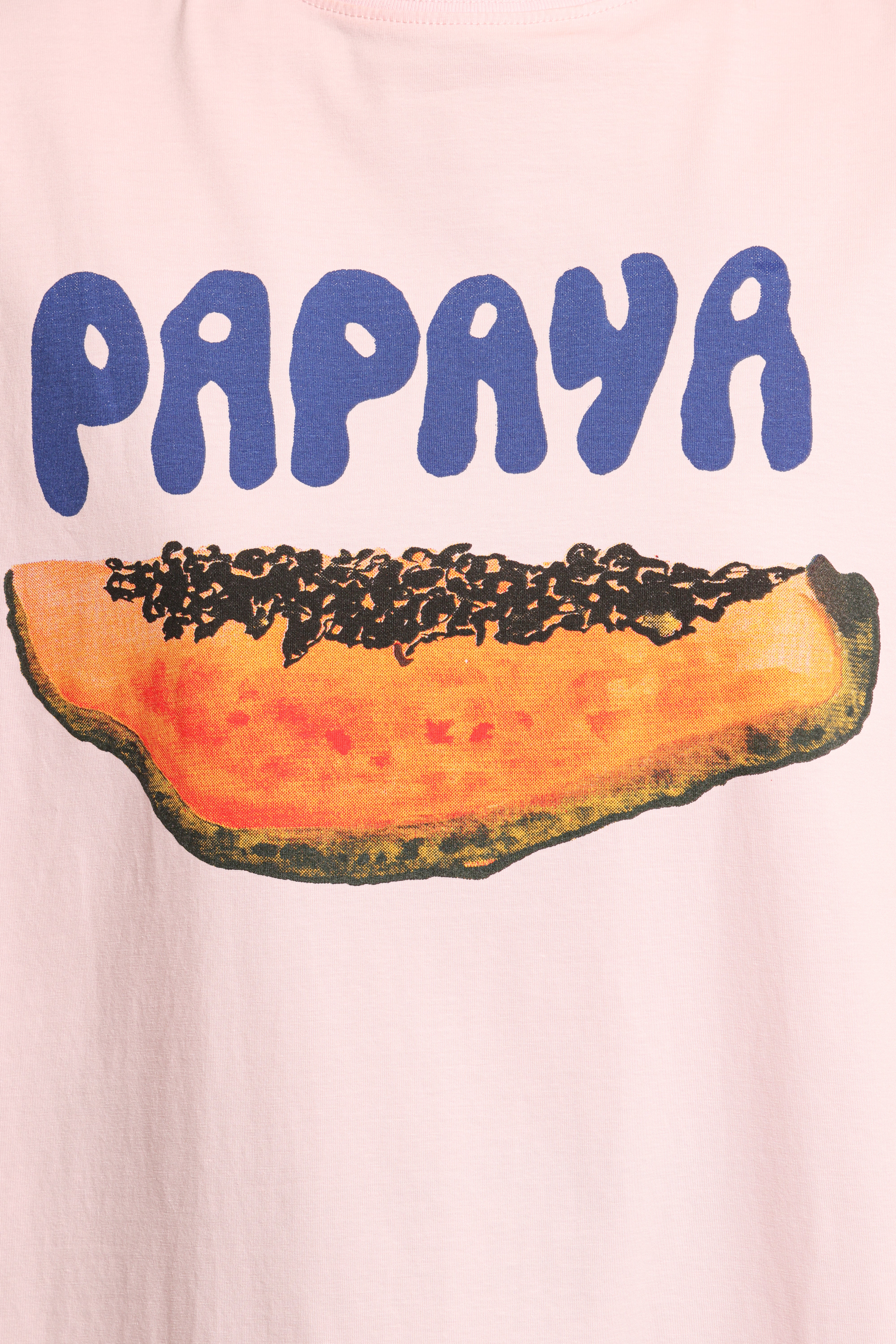 Papaya Graphic Tee - Pale Pink-Ladys Street
