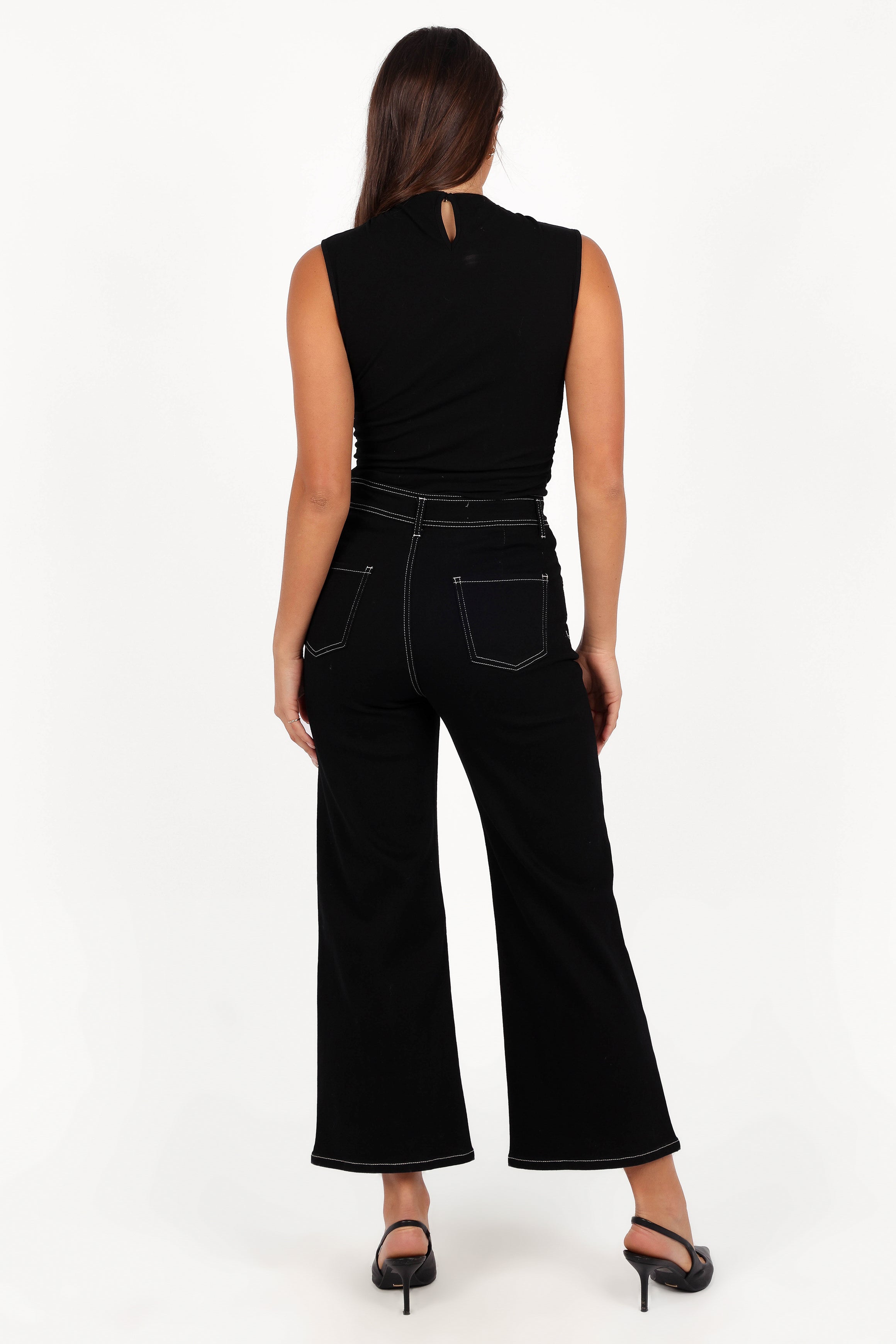 Parson Wide Leg Pant - Black-Ladys Street