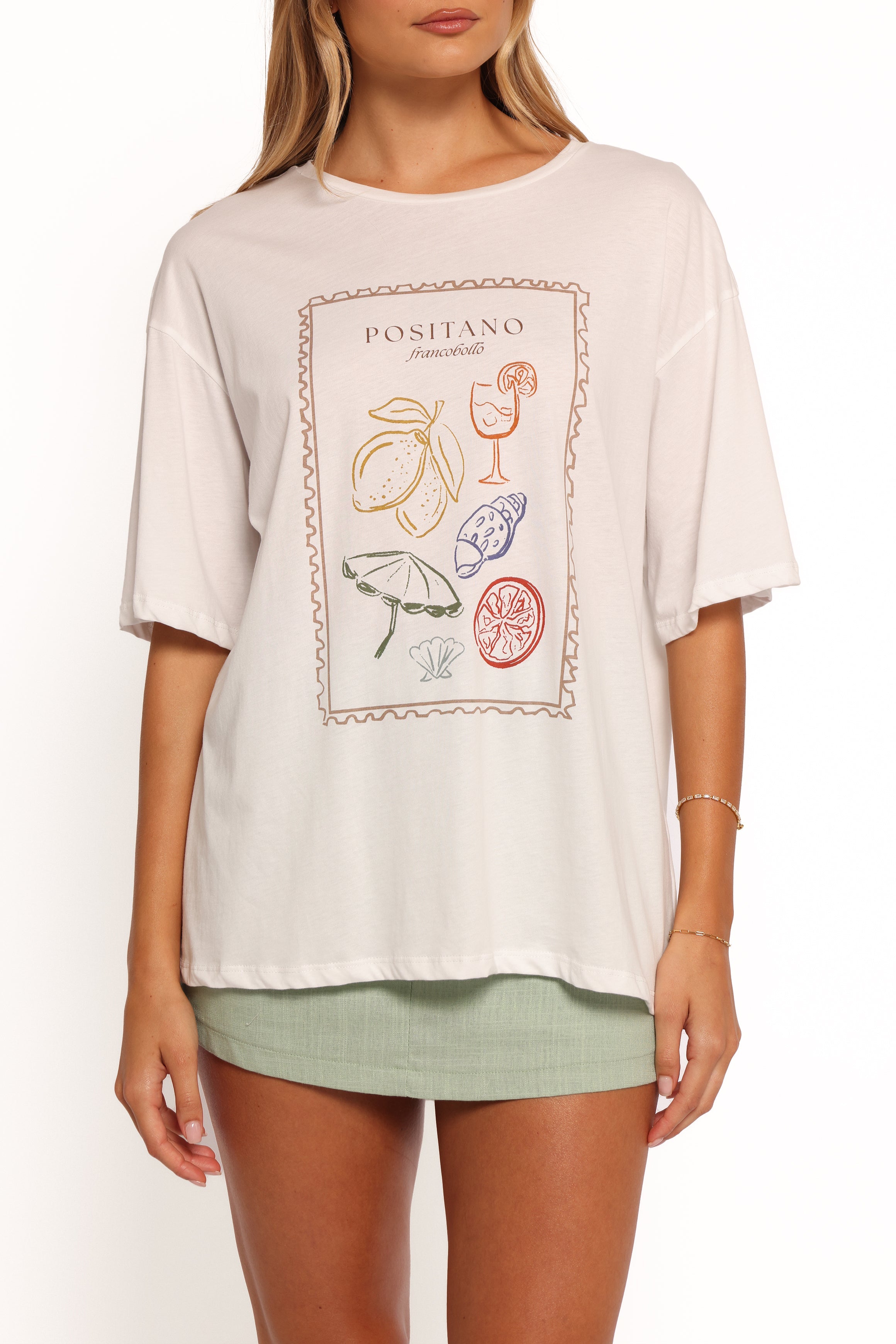 Positano Tee - White-Ladys Street
