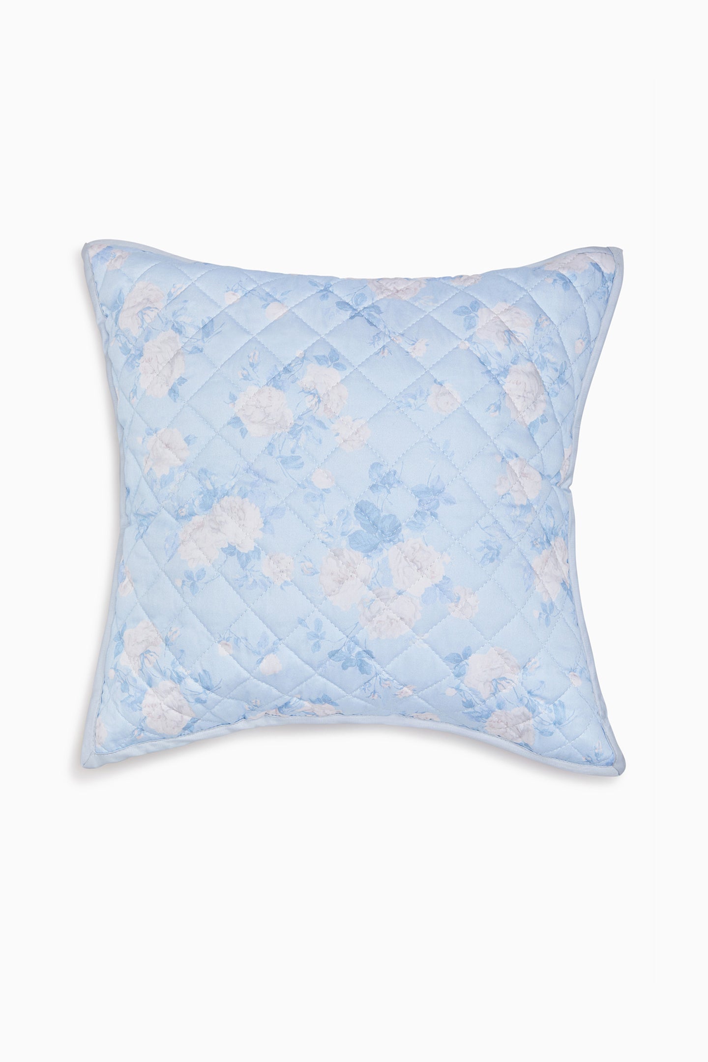 Floral Quilted Pillow - WHISPER BLUE-Charming Rule