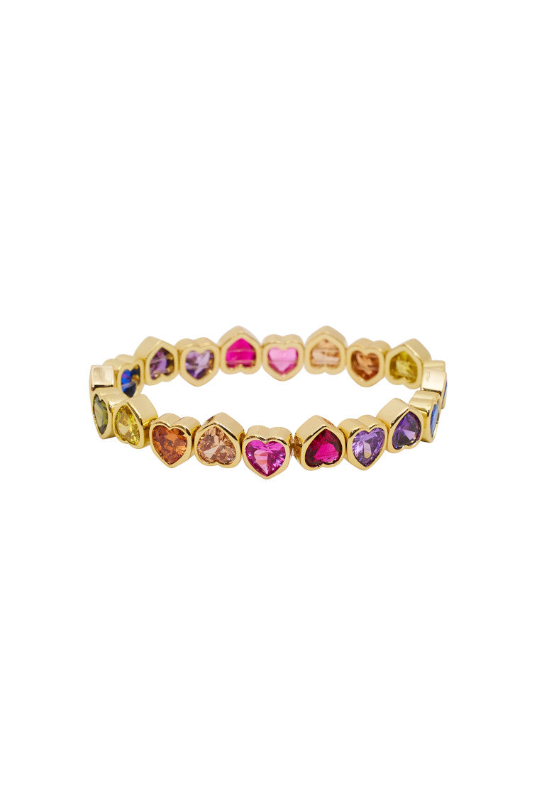 Erin Wachs Large Heart Stretch Bracelet - MULTI-Charming Rule