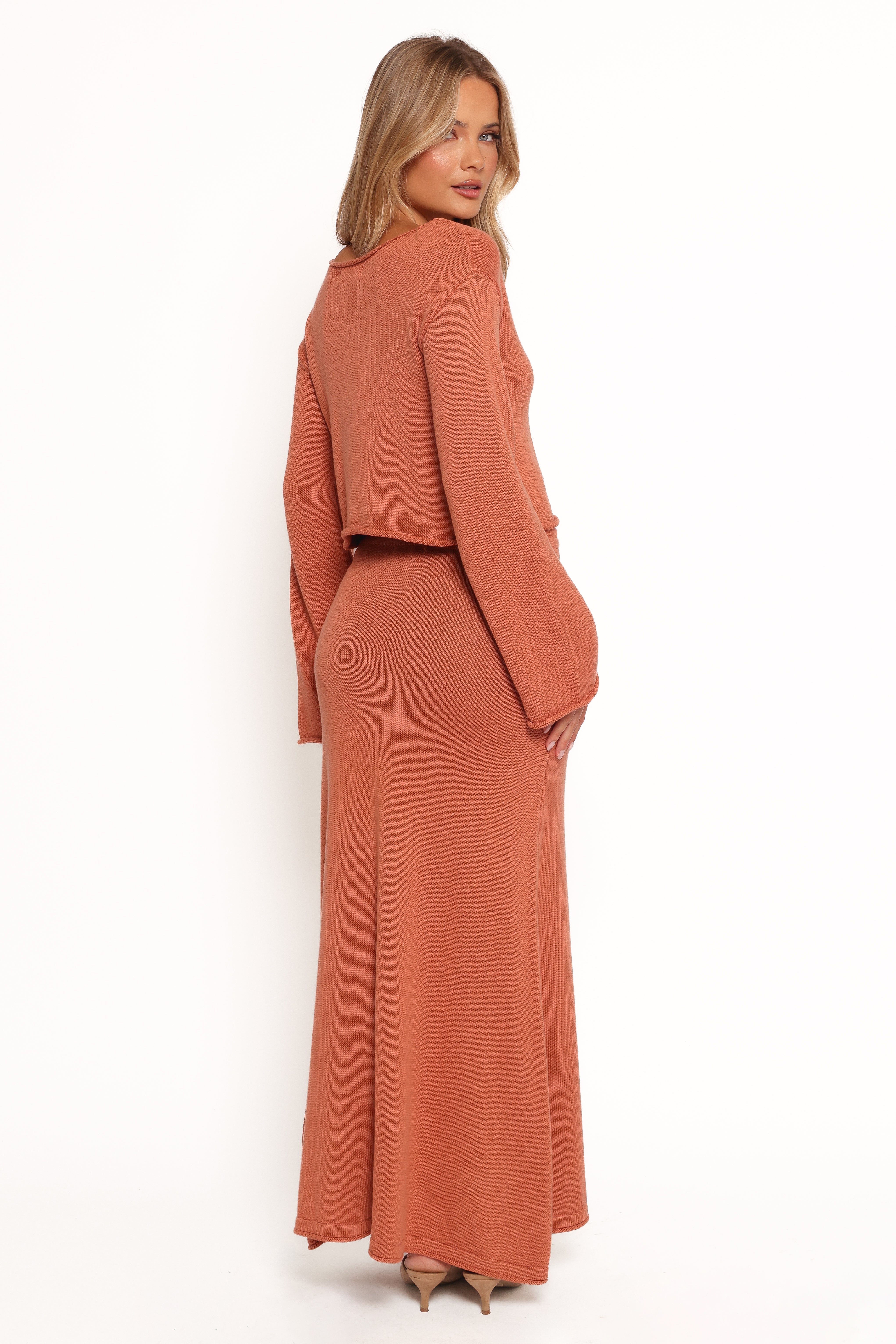 Rooney Knit Skirt - Cinnamon-Ladys Street