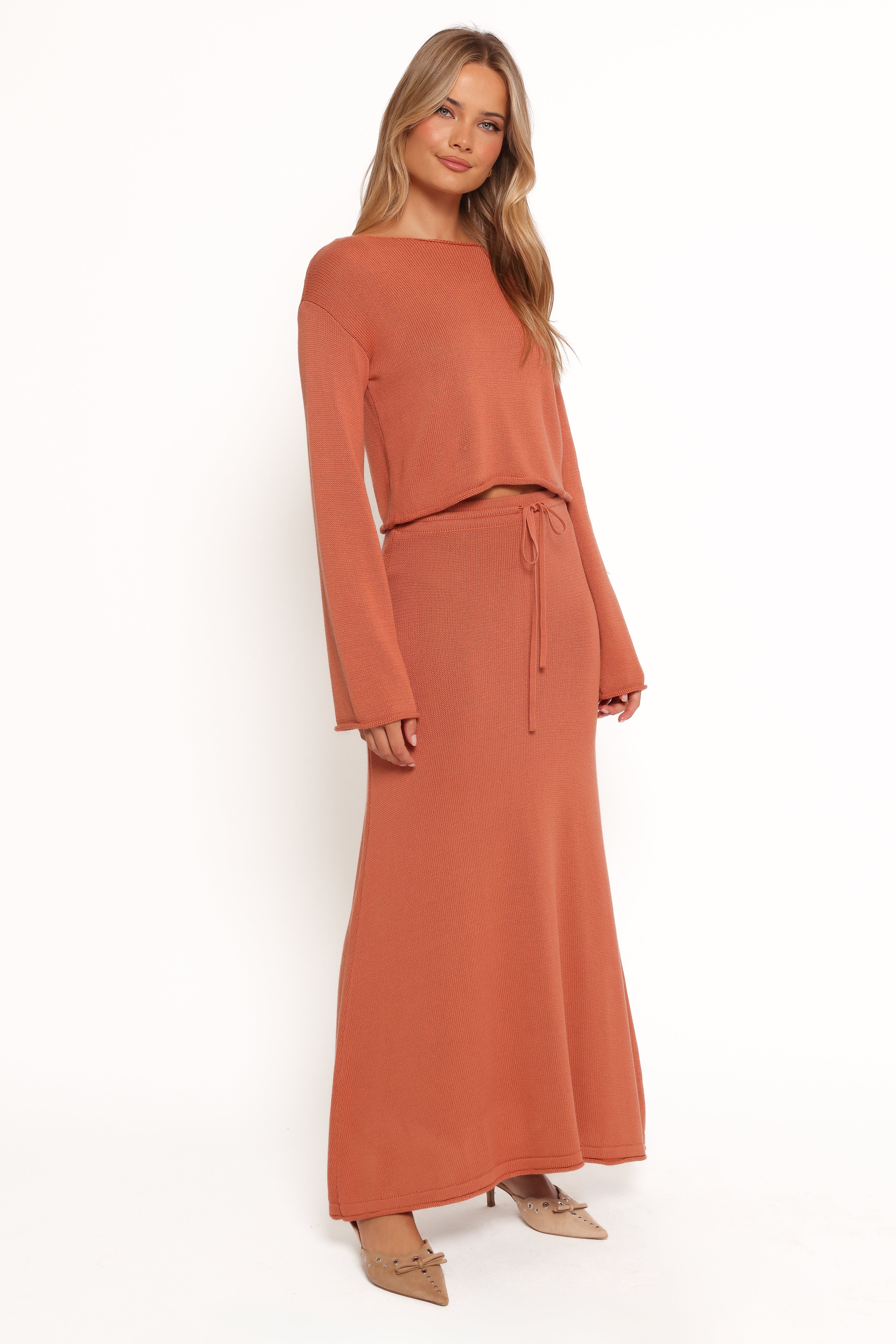 Rooney Knit Skirt - Cinnamon-Ladys Street