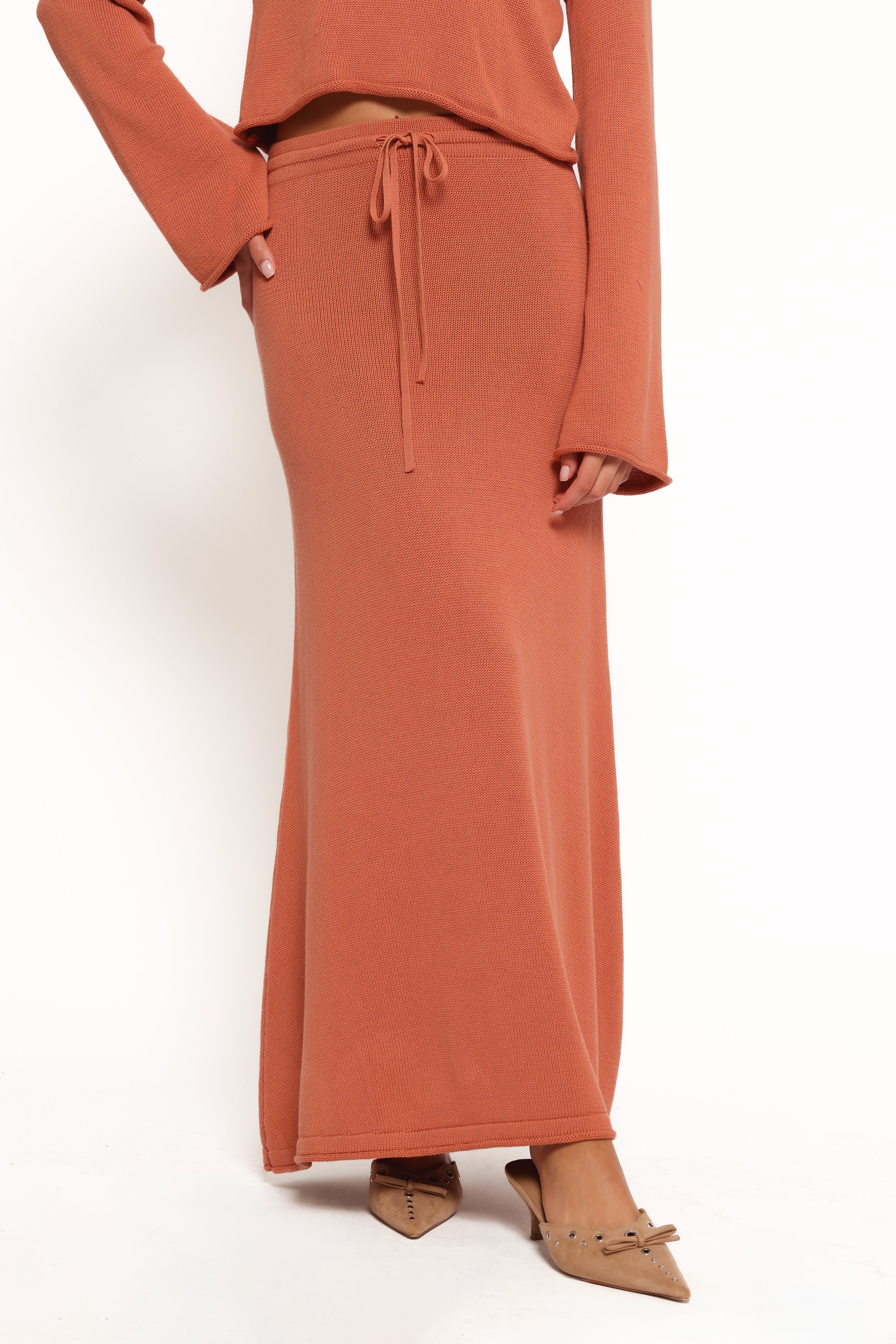 Rooney Knit Skirt - Cinnamon-Ladys Street