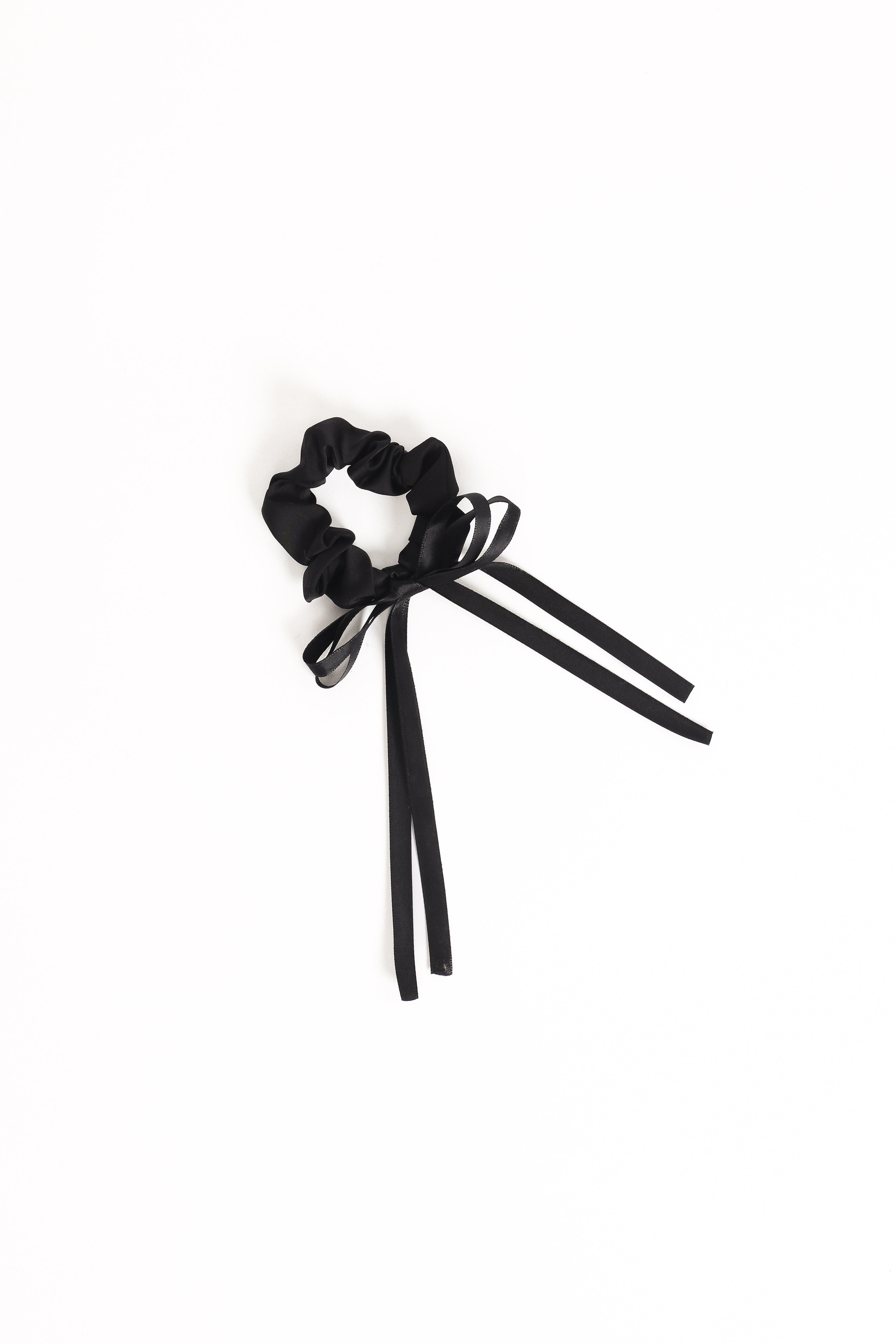 Rosemarie Bow Scrunchie - Black-Ladys Street