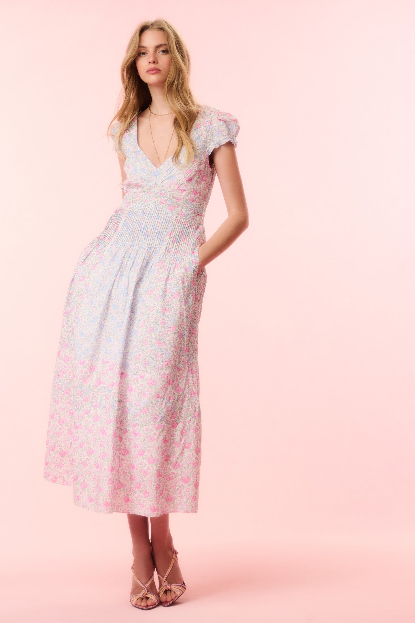 Suvi Liberty Fabric Midi Dress-Charming Rule