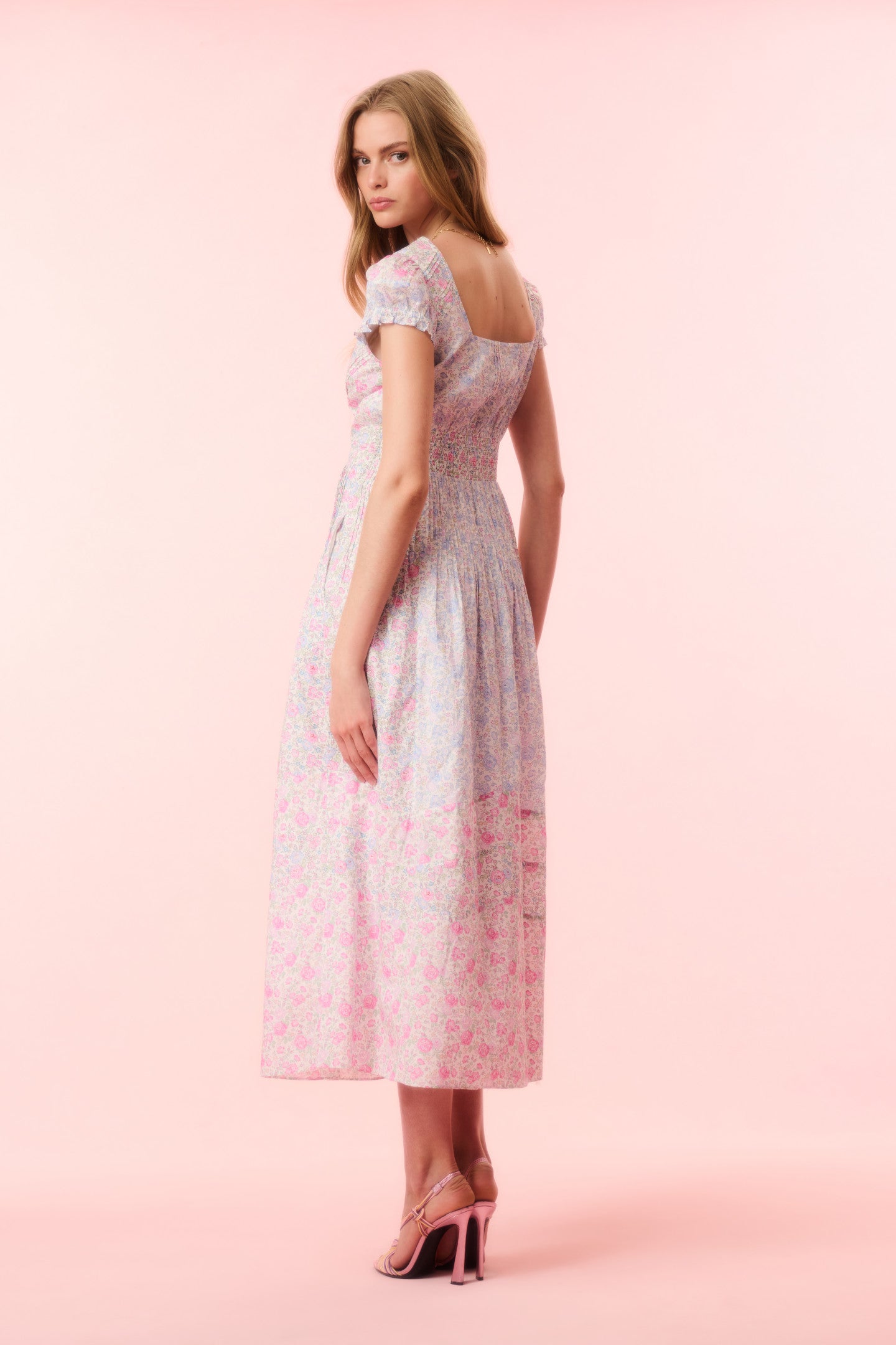 Suvi Liberty Fabric Midi Dress-Charming Rule