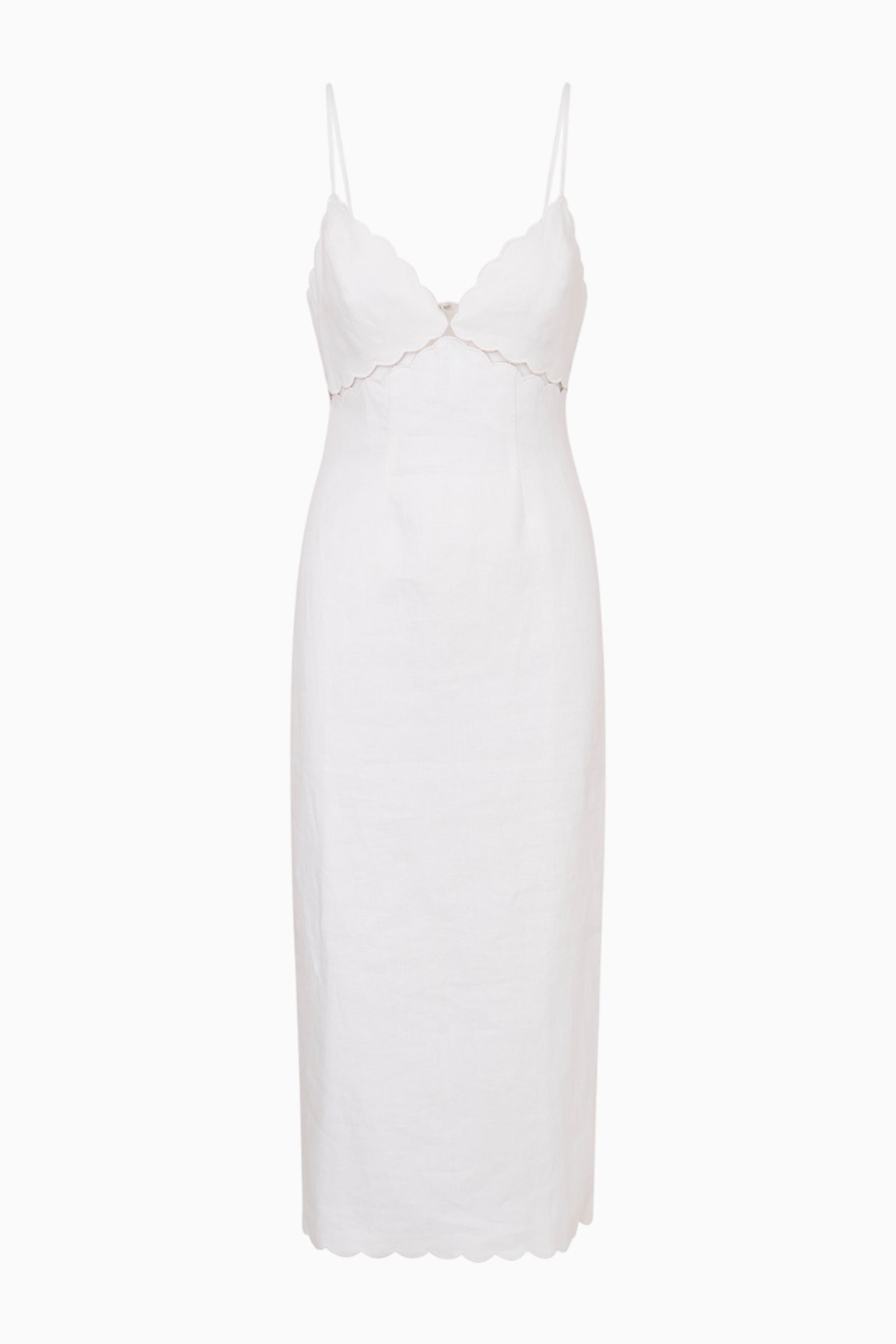 Sydelle Linen Cut-Out Midi Dress-Charming Rule