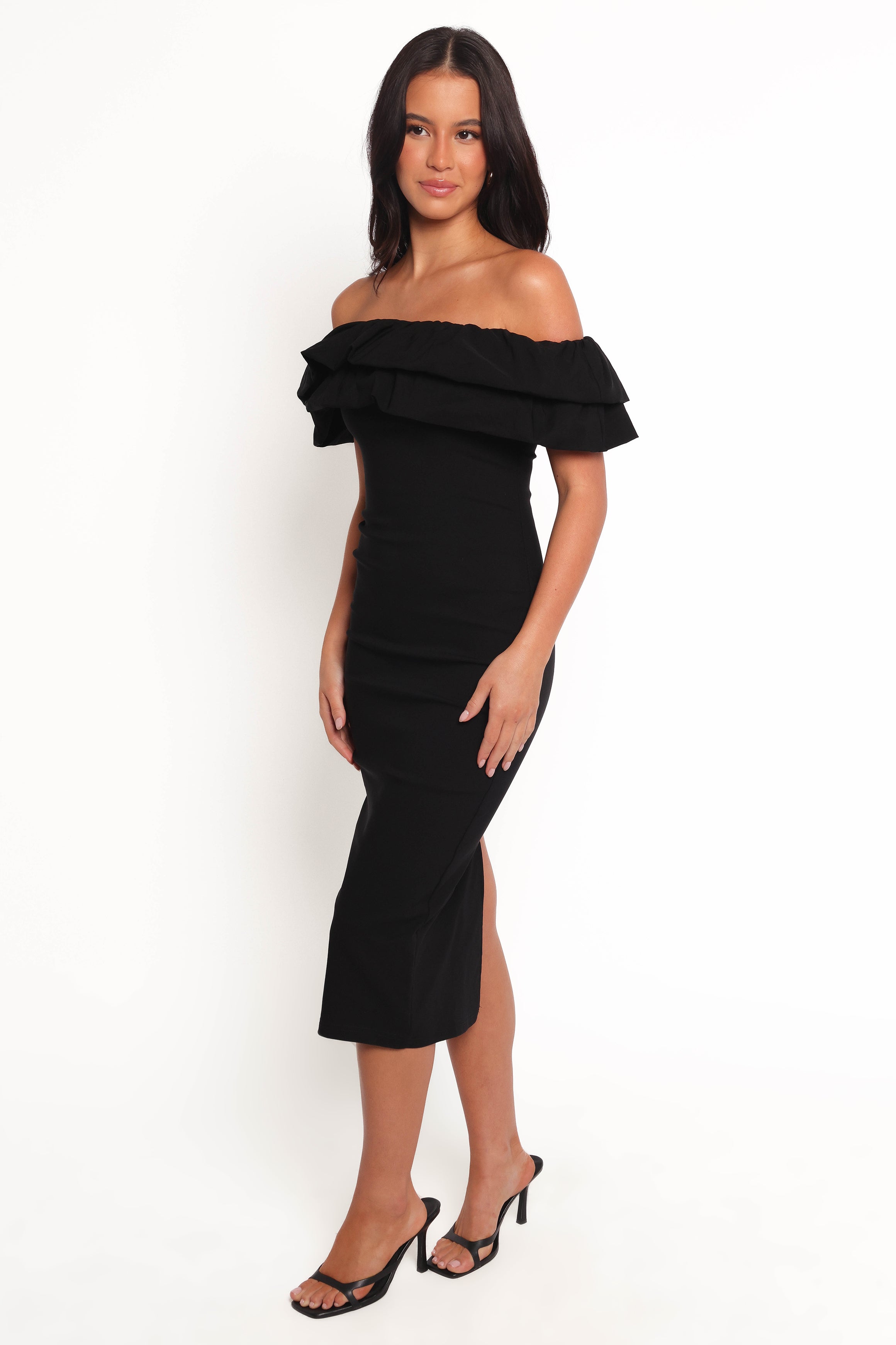 Sammi Midi Dress - Black-Ladys Street