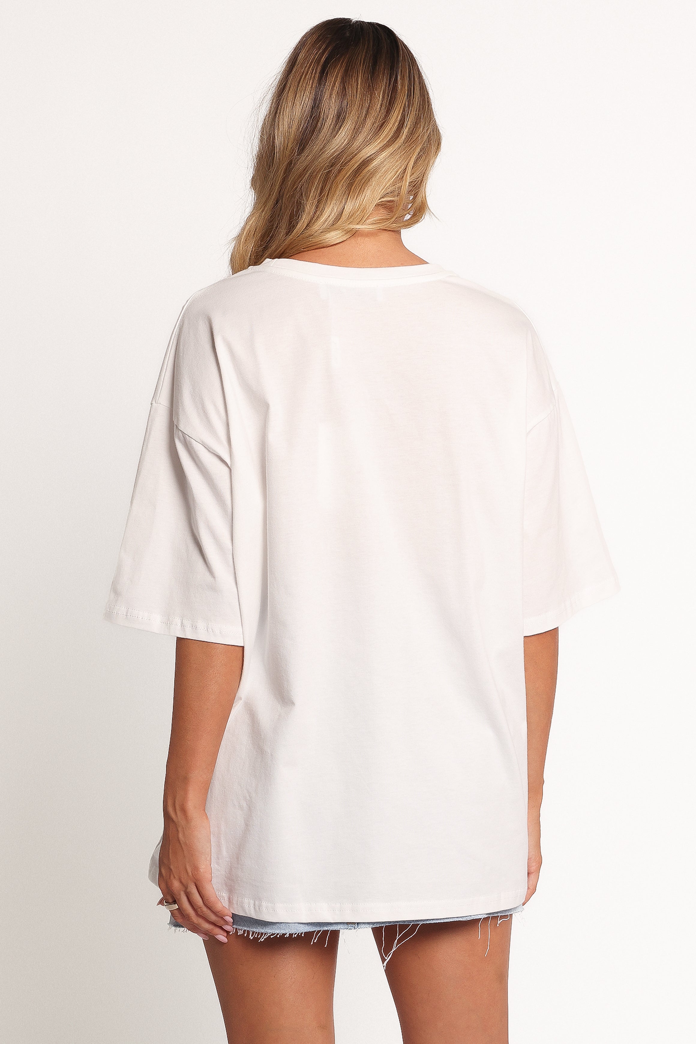 Sammie Graphic Tee - White-Ladys Street