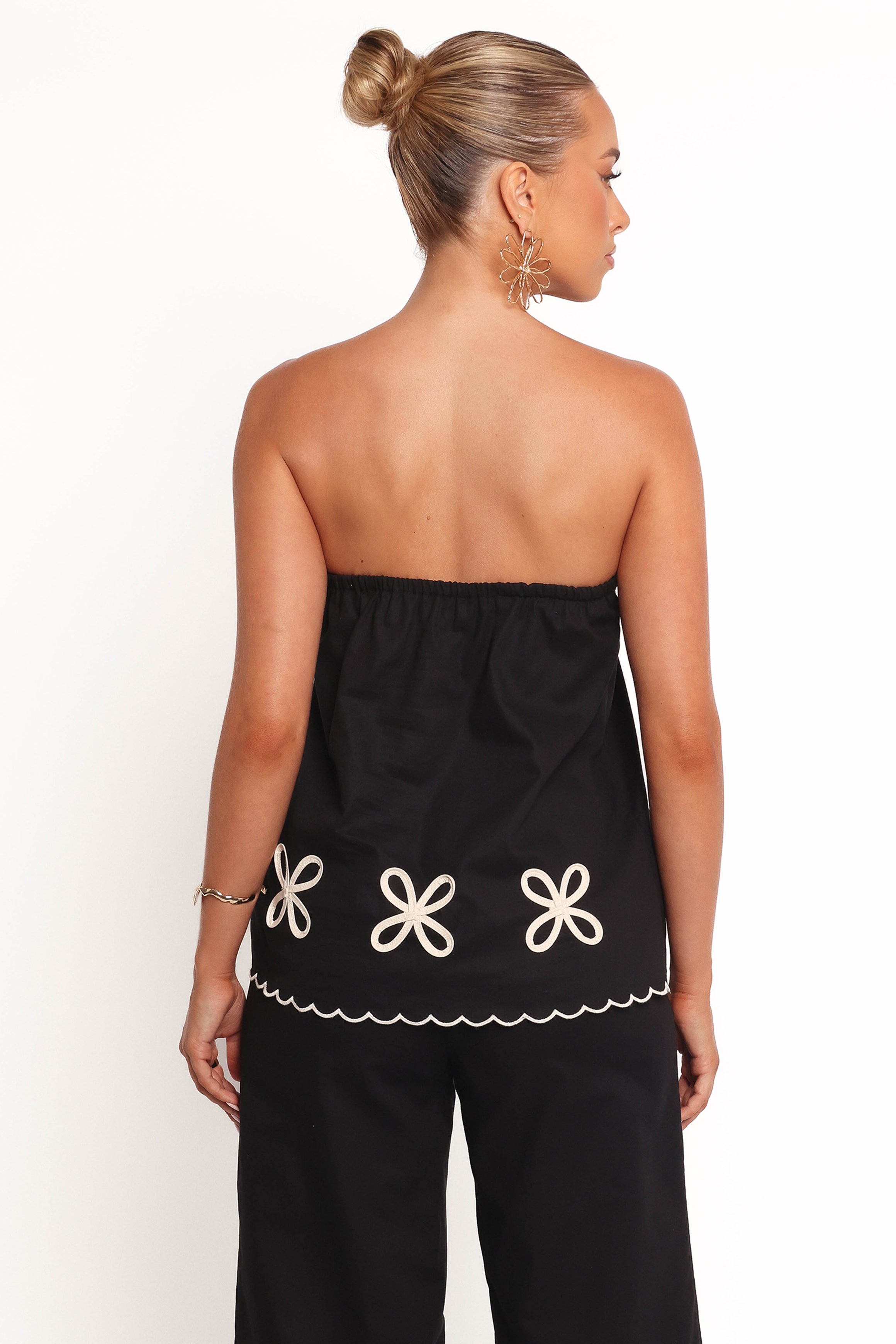 Semika Strapless Top - Black-Ladys Street