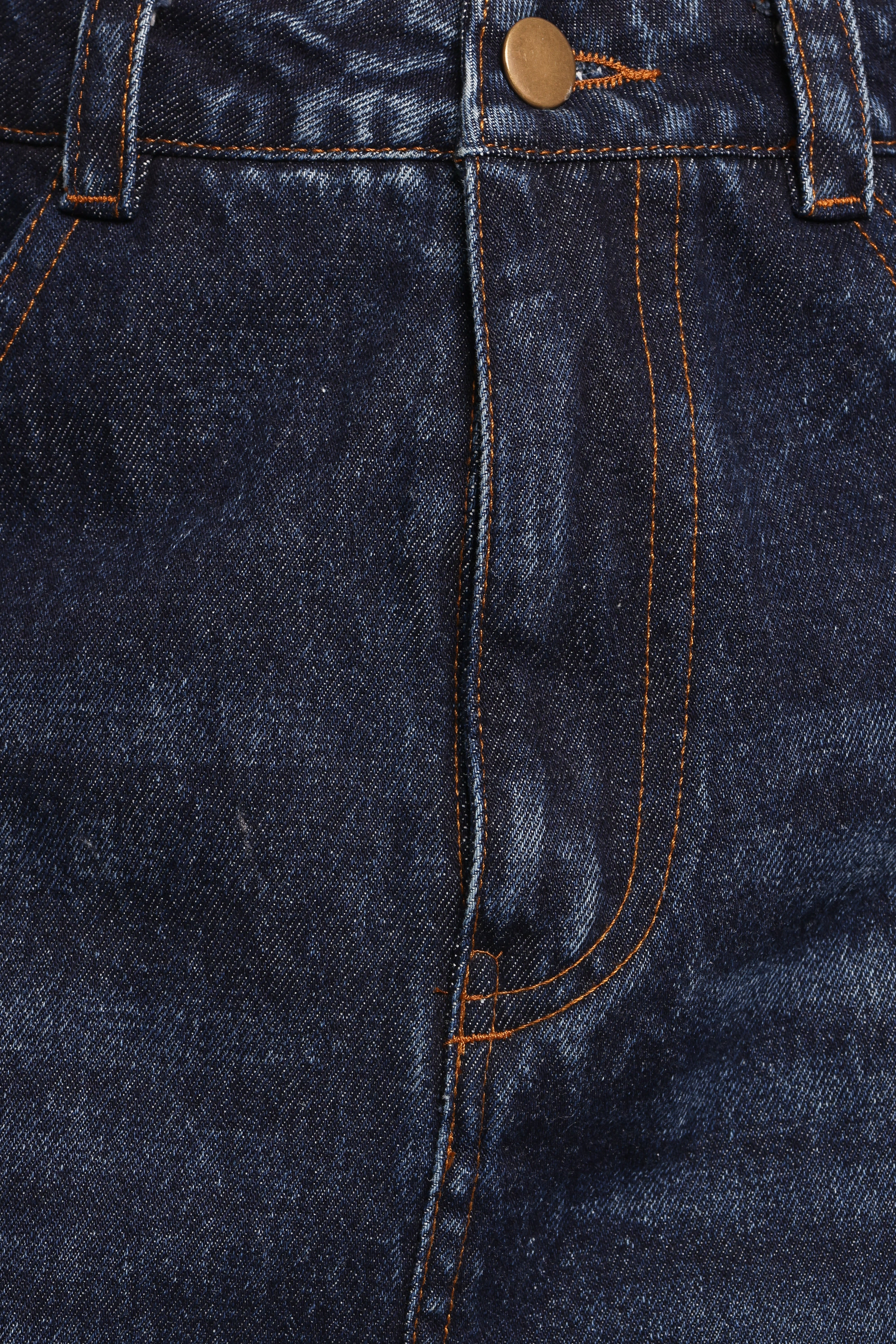 Starcie Denim Midi Skirt - Medium Denim-Ladys Street