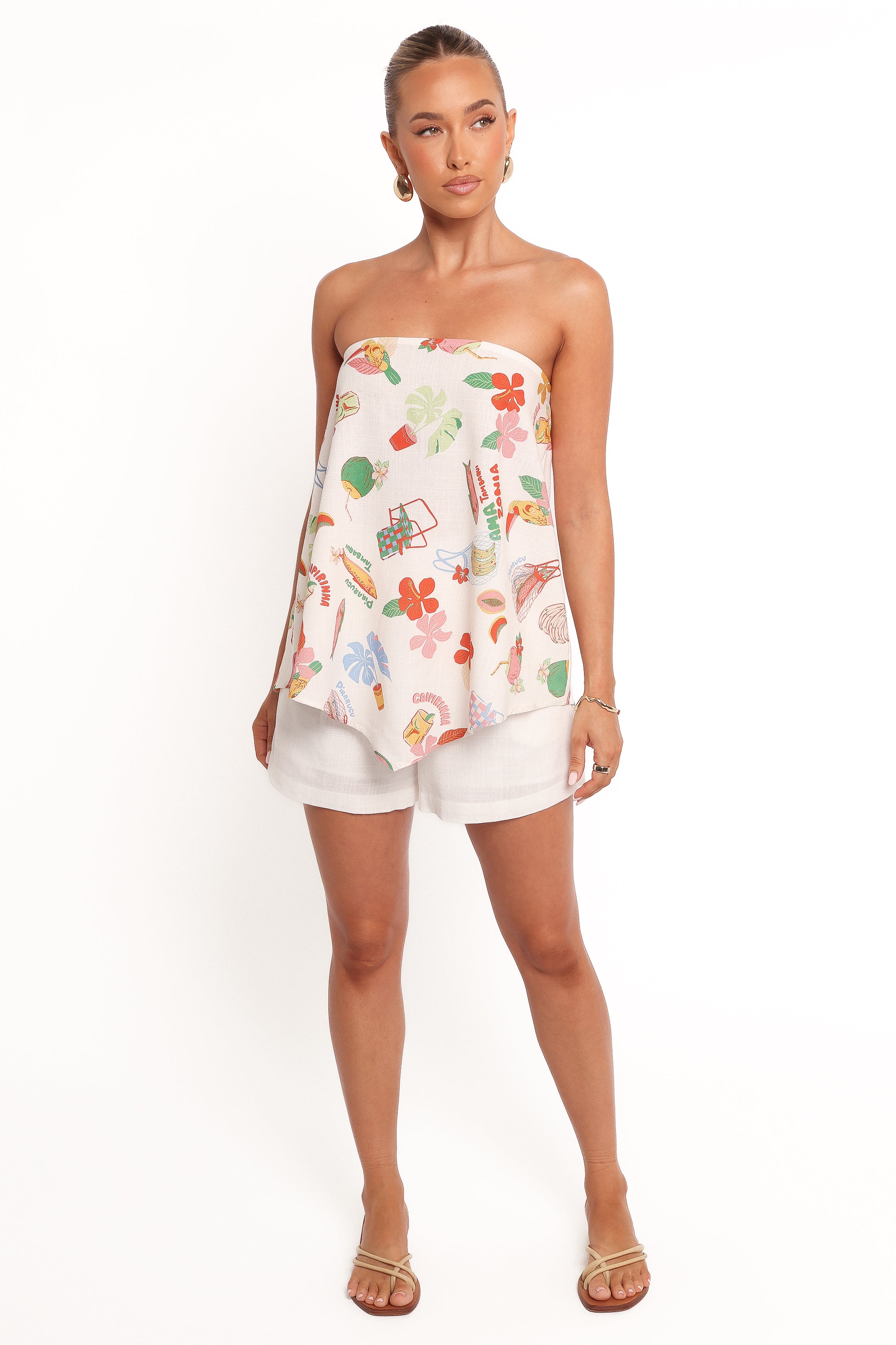 Sui Strapless Top - Alfresco-Ladys Street